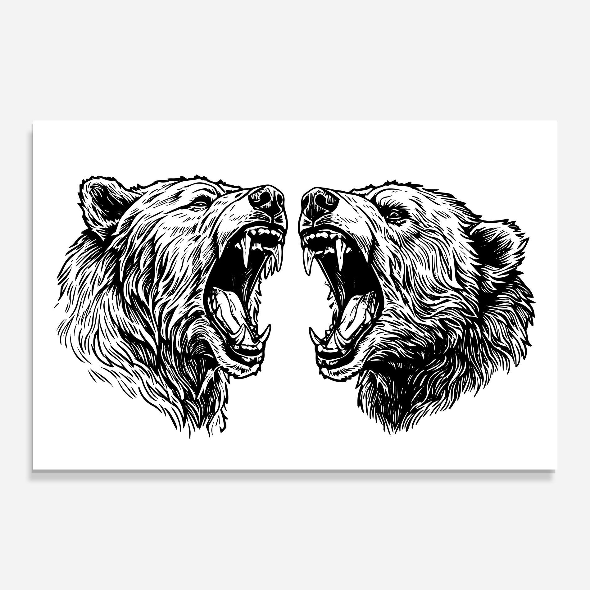 Tablou Sticla Bear Bite mockup 0