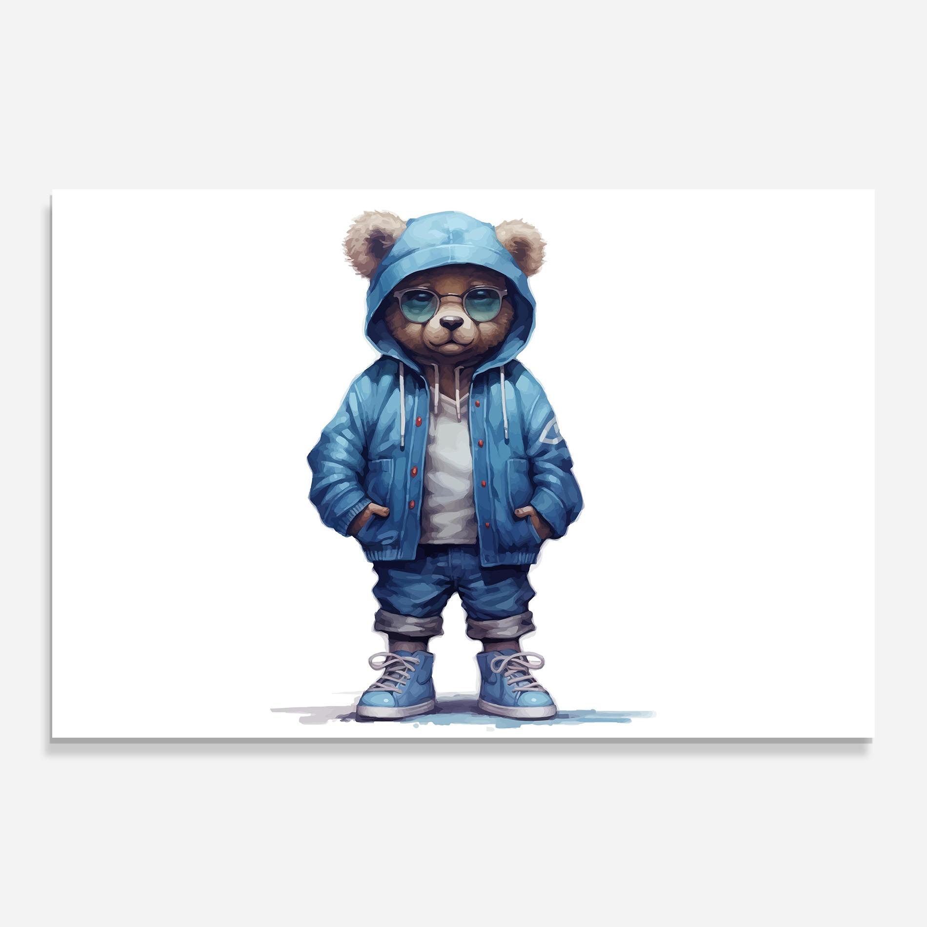 Tablou Sticla Cool Bear mockup 0