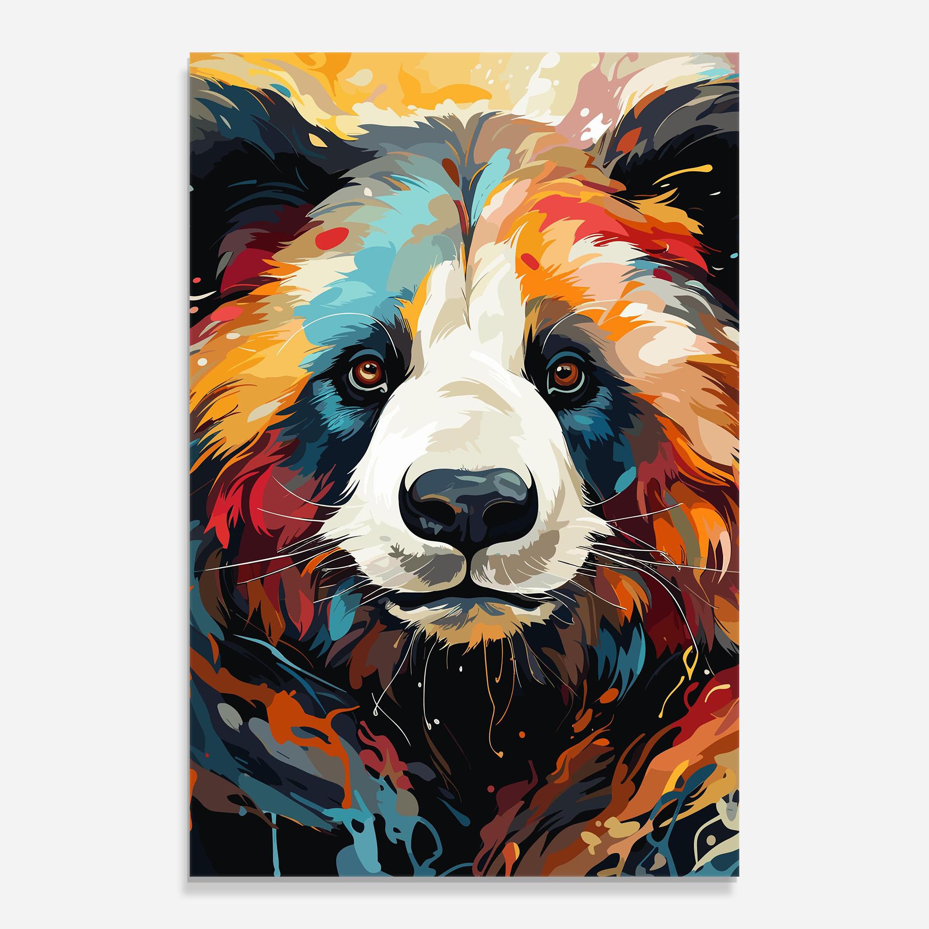 Tablou Sticla Cream Color Bear mockup 0