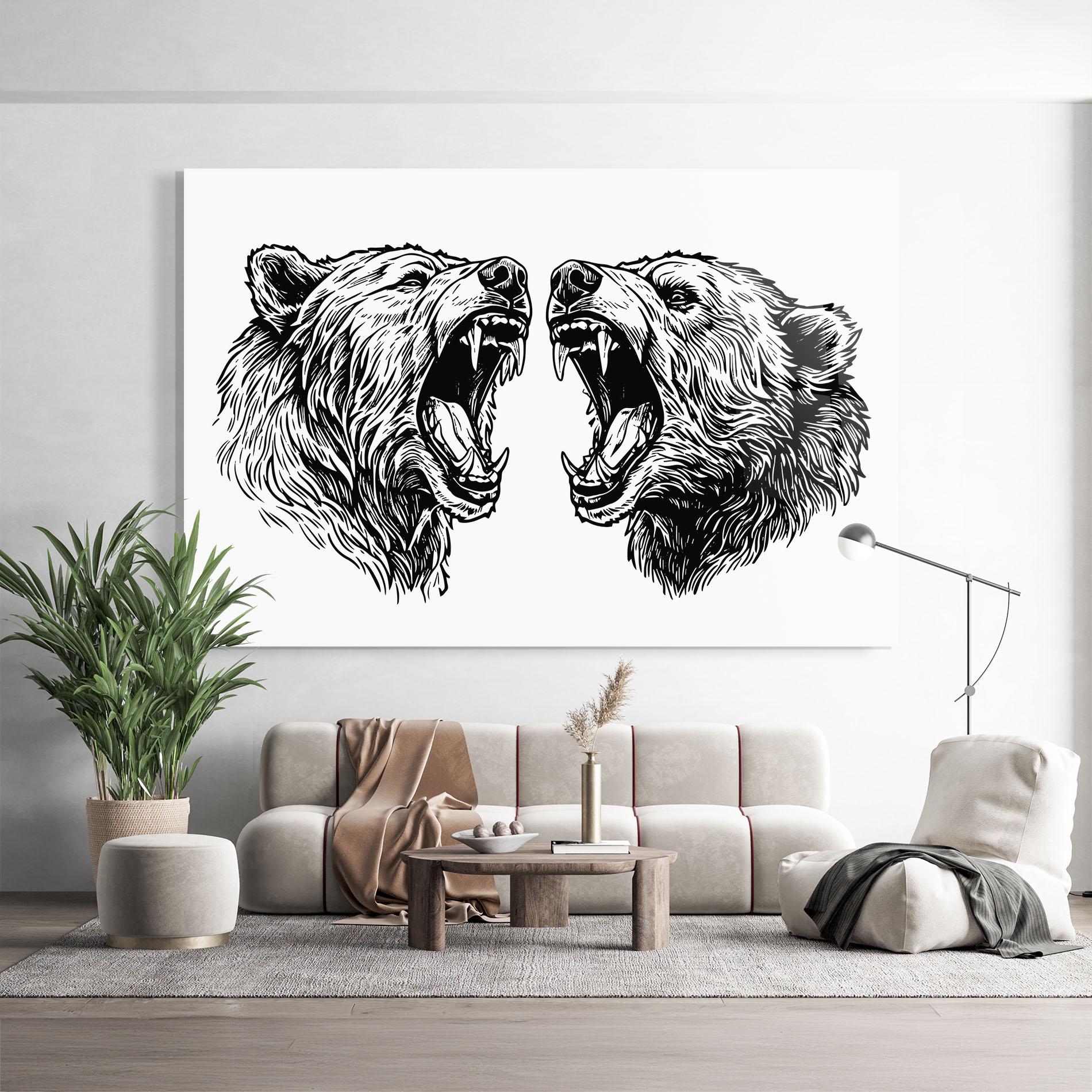 Tablou Sticla Bear Bite mockup 9