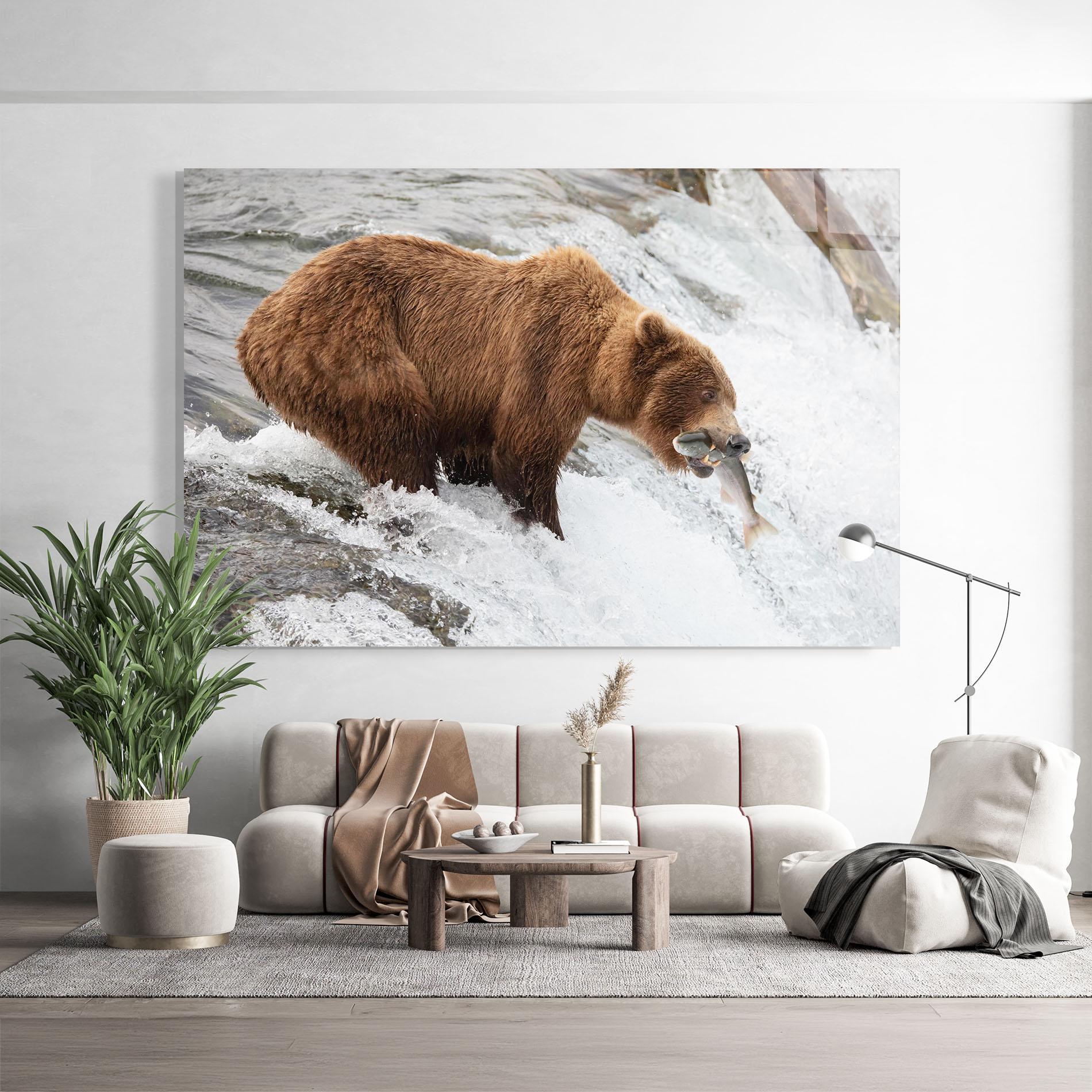 Tablou Sticla Bear Hunting mockup 9