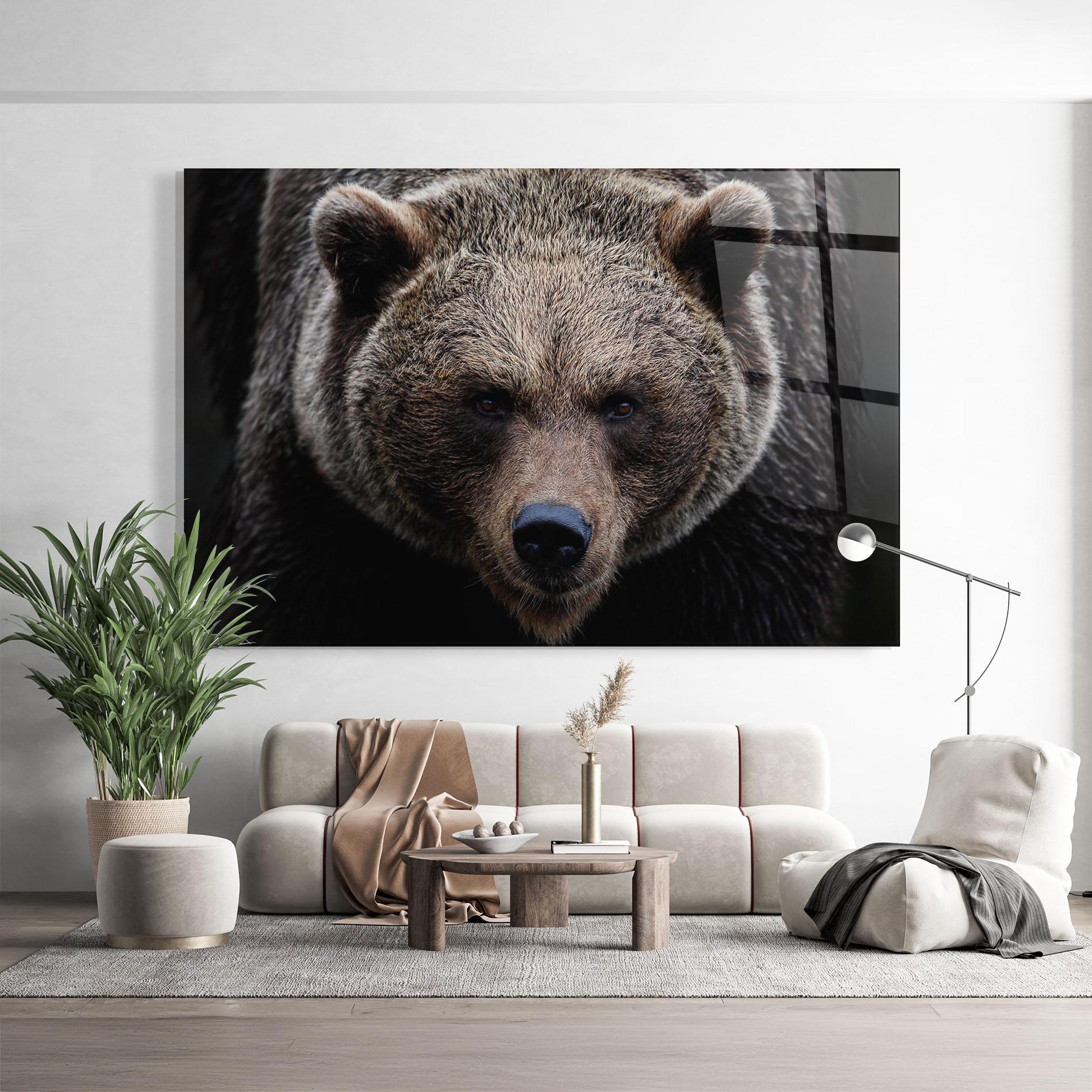 Tablou Sticla Brown Bear mockup 9