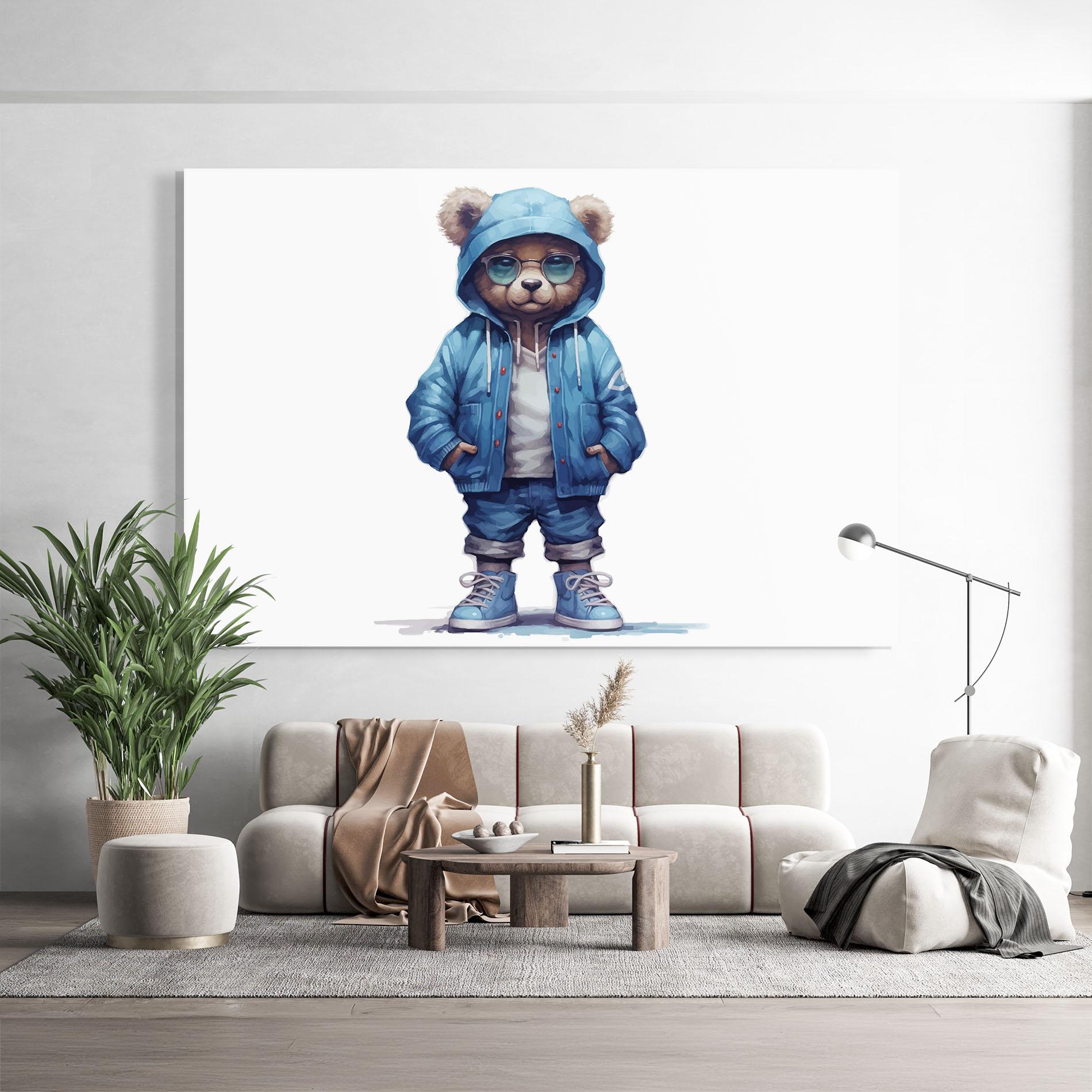 Tablou Sticla Cool Bear mockup 9
