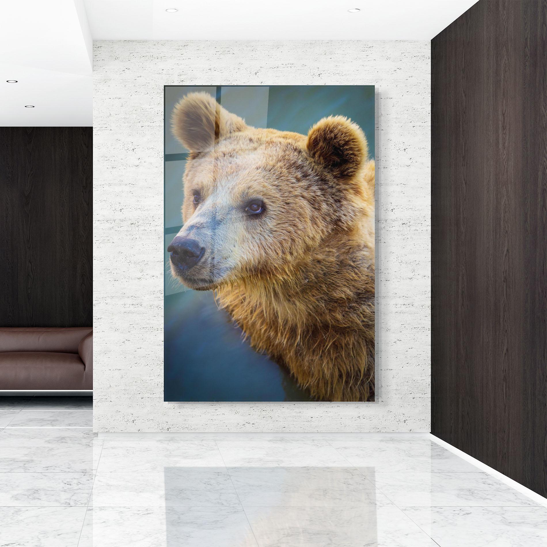 Tablou Sticla Bear Head mockup 9