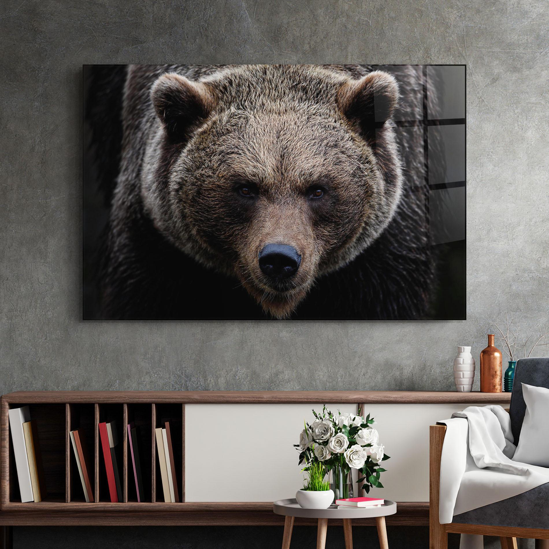 Tablou Sticla Brown Bear mockup 2