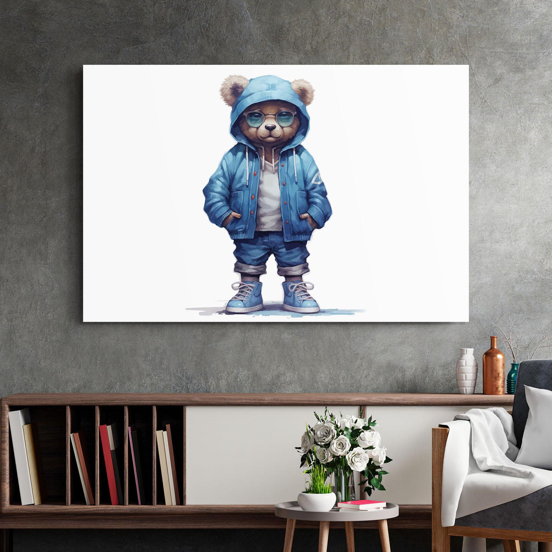 Tablou Sticla Cool Bear mockup 2
