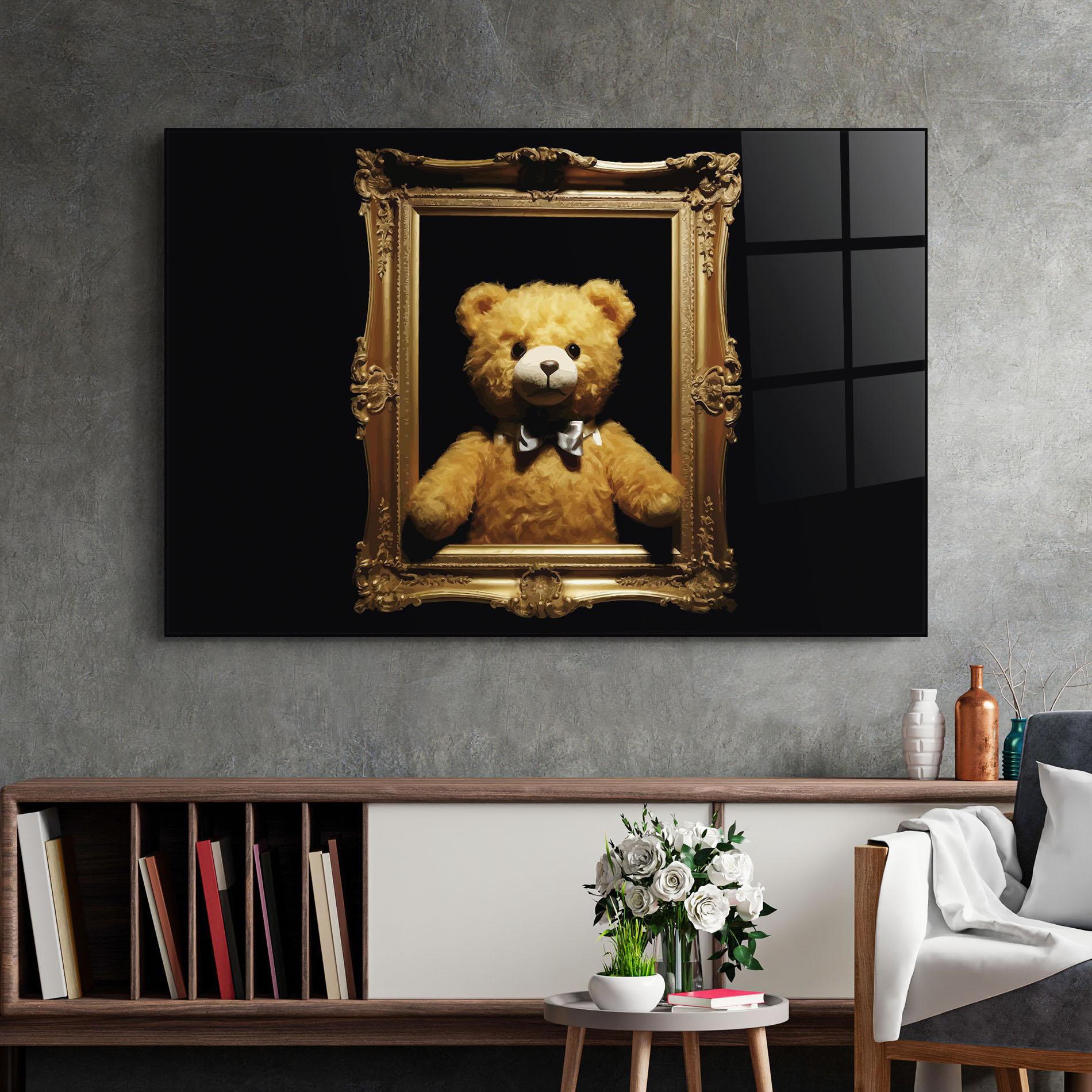 Tablou Sticla Frame Bear mockup 2
