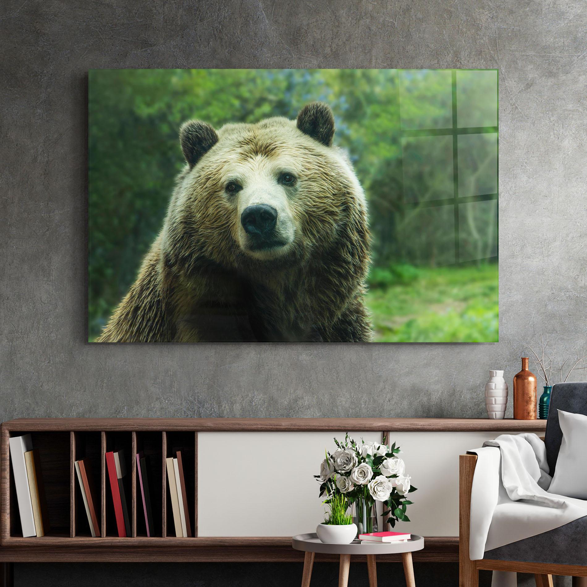 Tablou Sticla Green Bear mockup 2