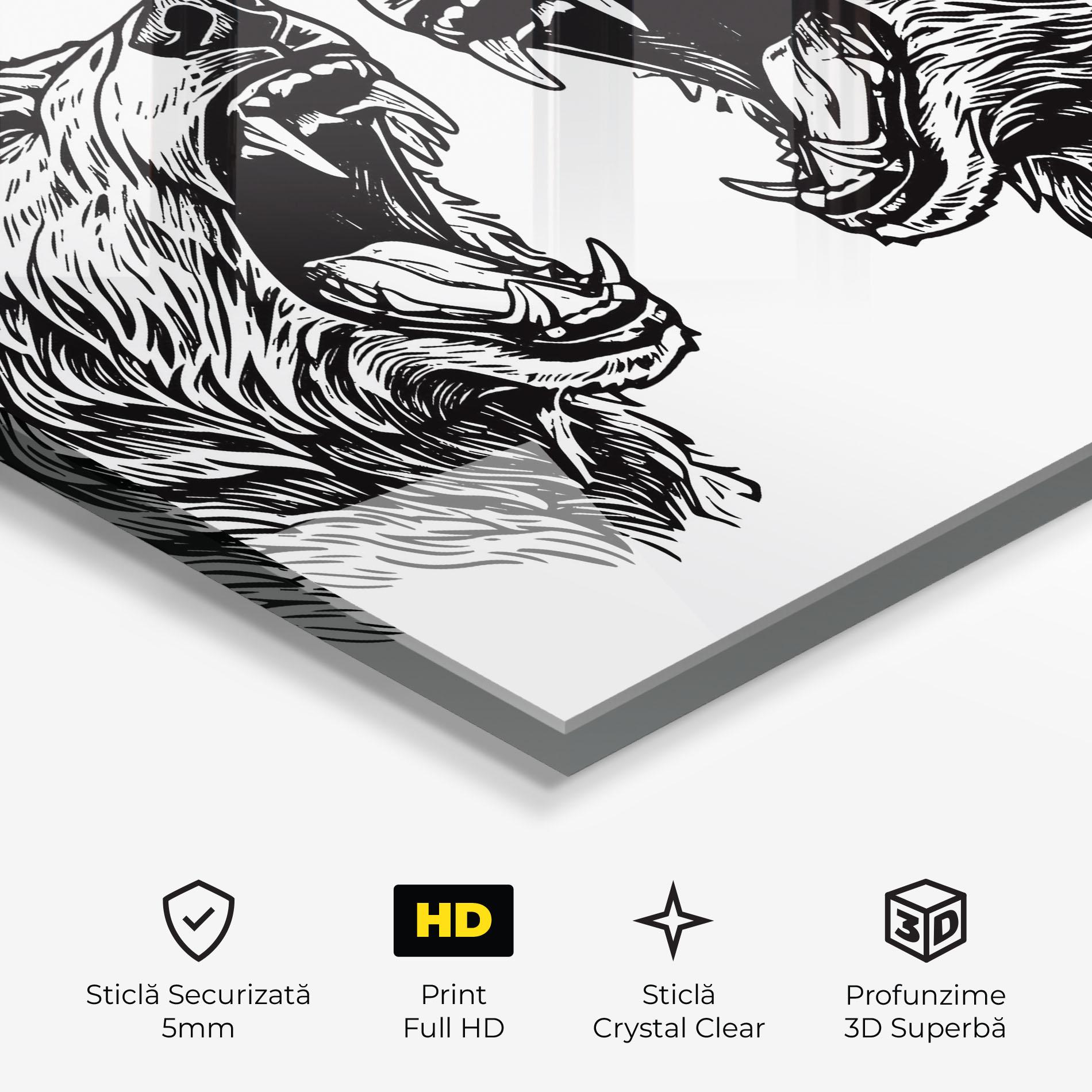 Tablou Sticla Bear Bite mockup 3