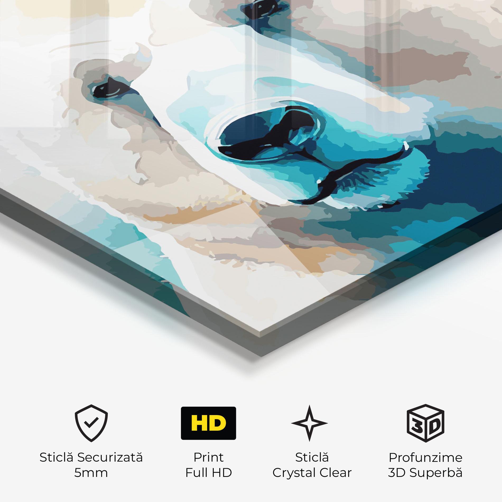 Tablou Sticla Big Watercolor Bear mockup 3