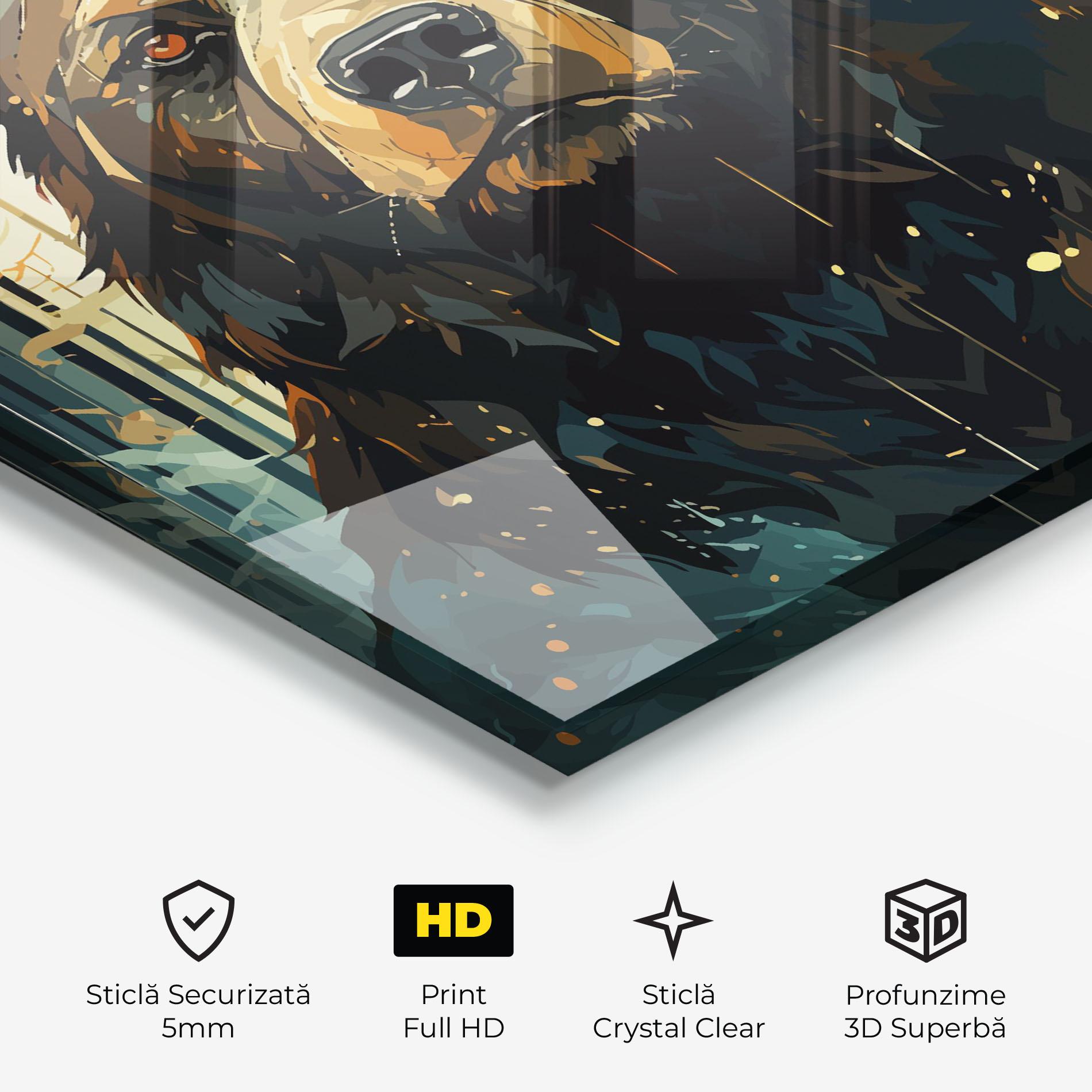 Tablou Sticla Brown Bear Art mockup 3