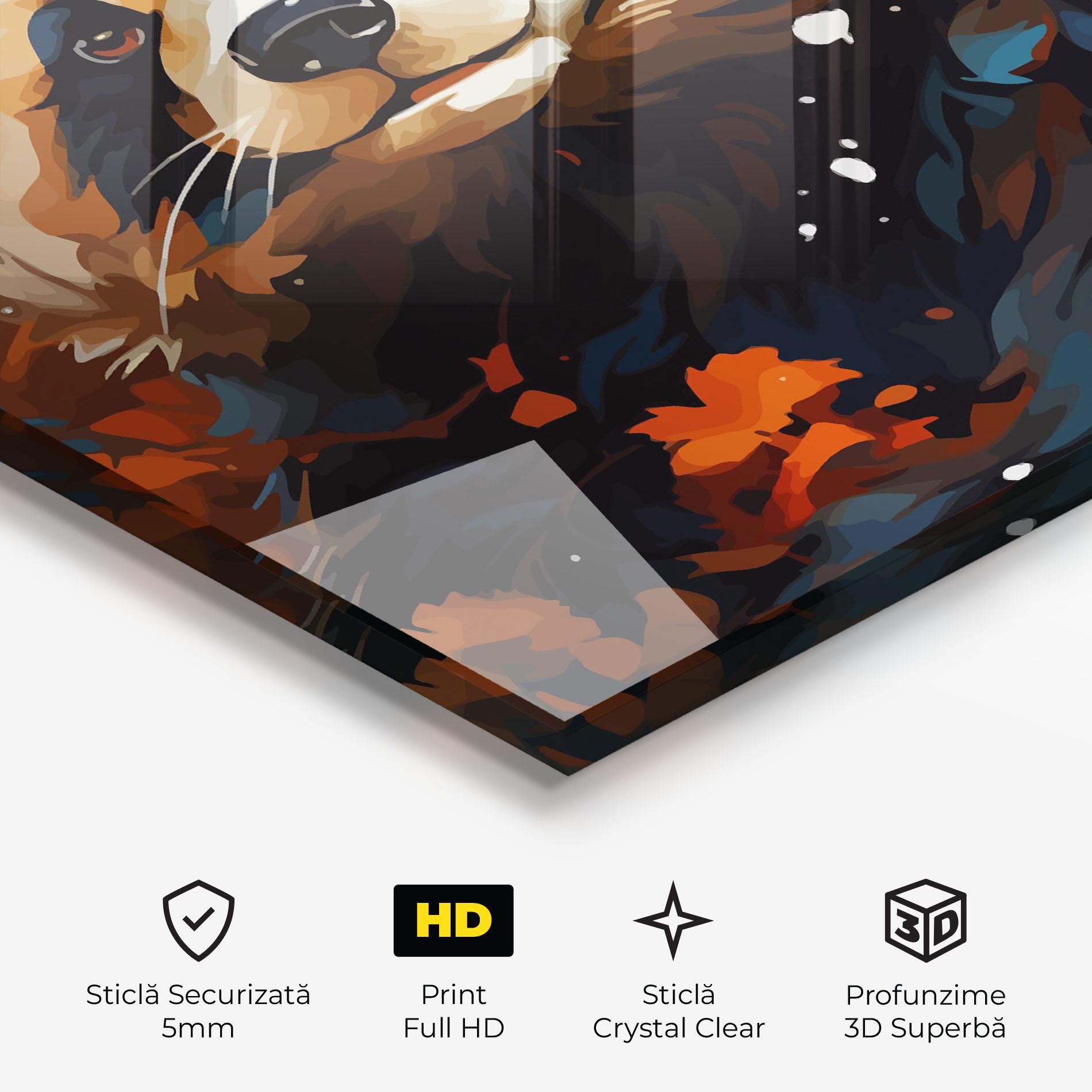 Tablou Sticla Fluffy Bear mockup 3