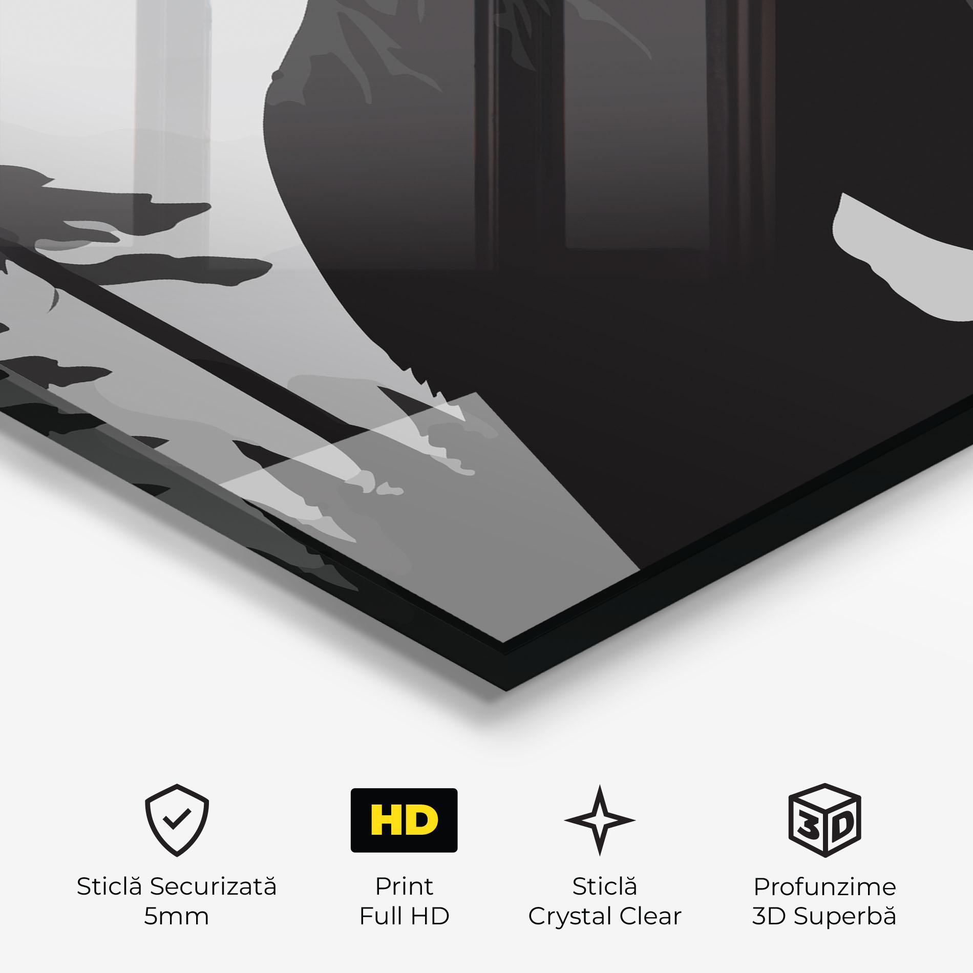 Tablou Sticla Forest Bear mockup 3