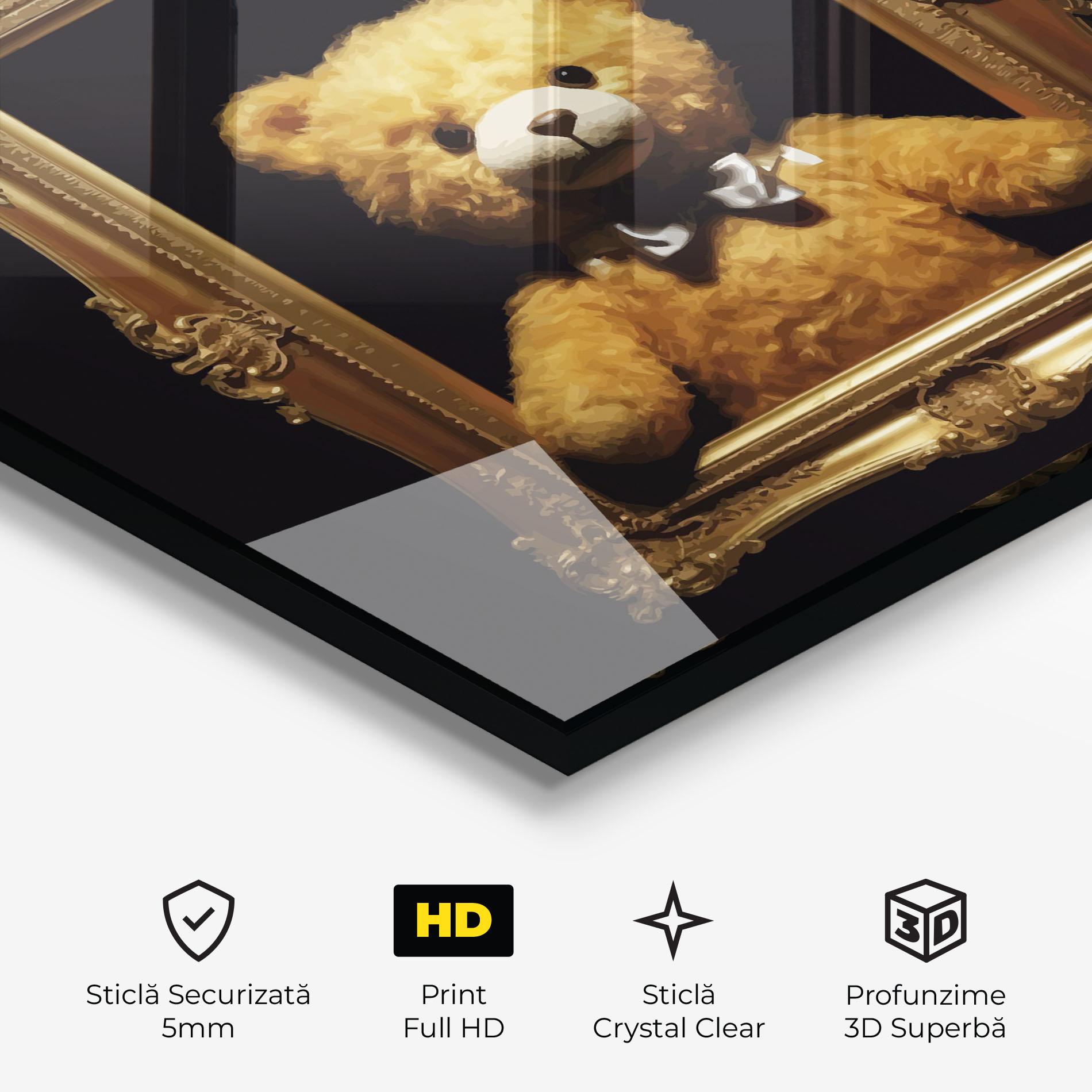 Tablou Sticla Frame Bear mockup 3