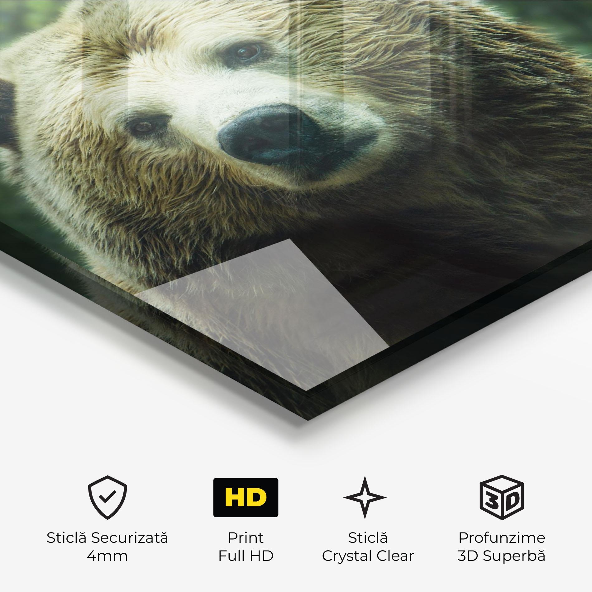 Tablou Sticla Green Bear mockup 3