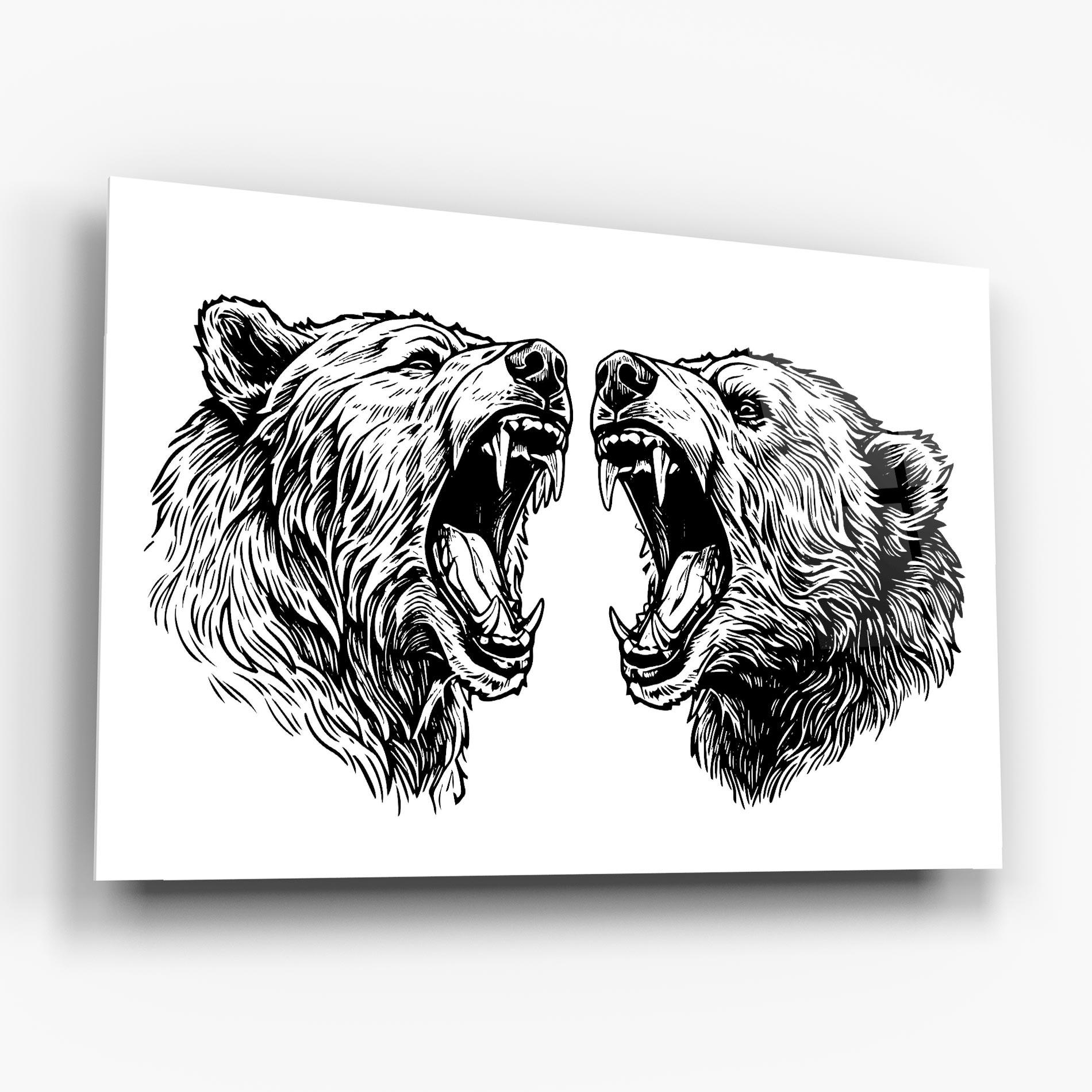 Tablou Sticla Bear Bite mockup 6