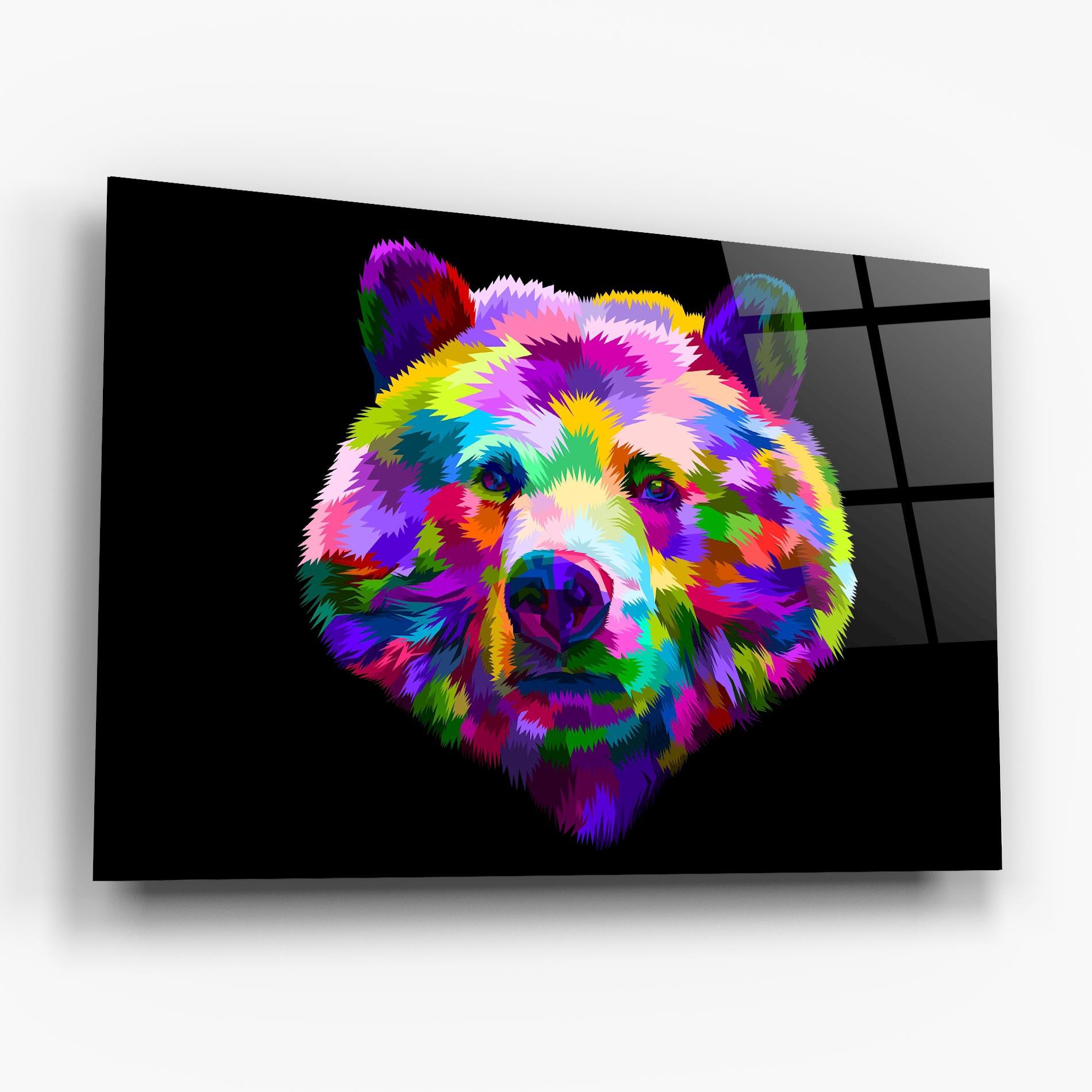 Tablou Sticla Bear Head Art mockup 6