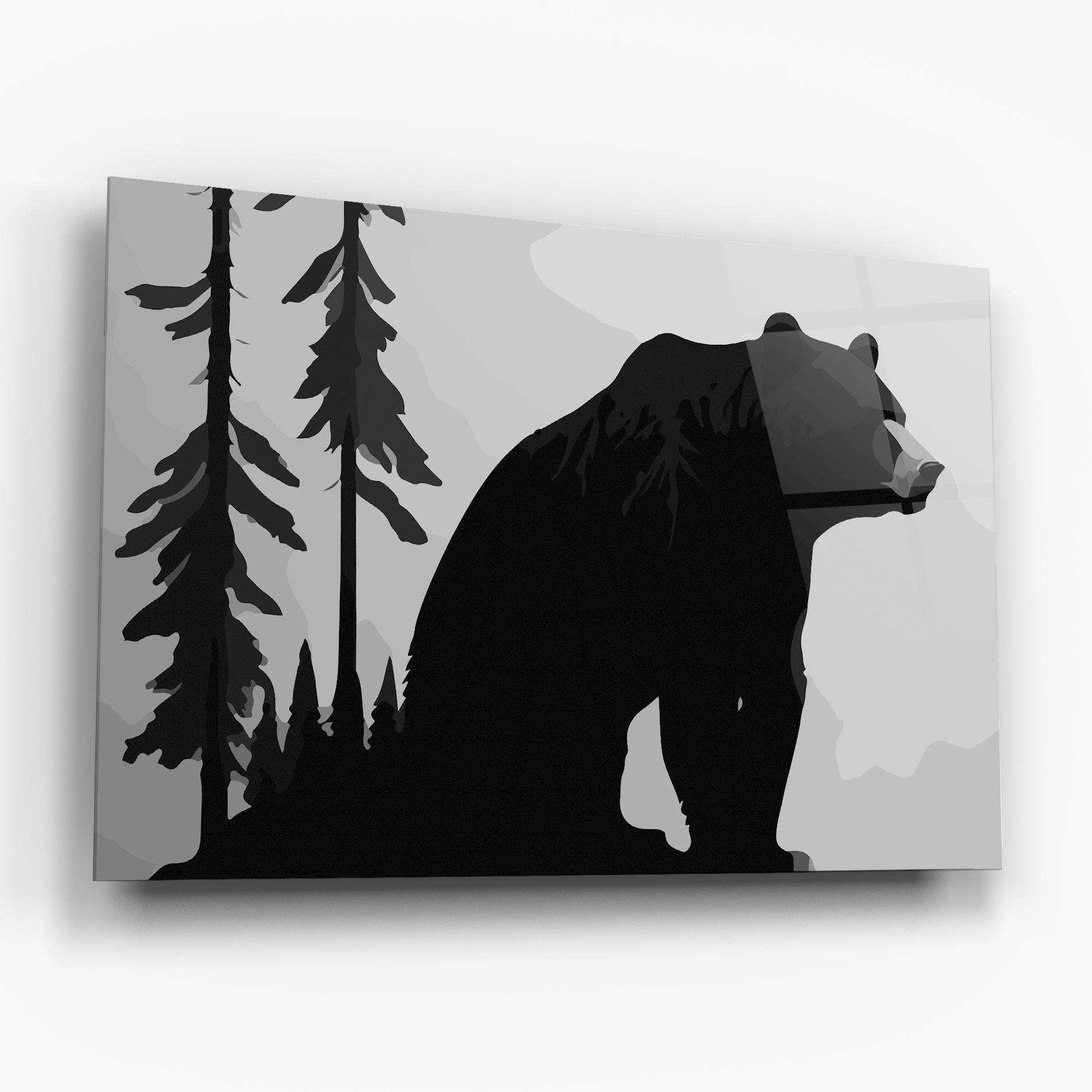 Tablou Sticla Forest Bear mockup 6