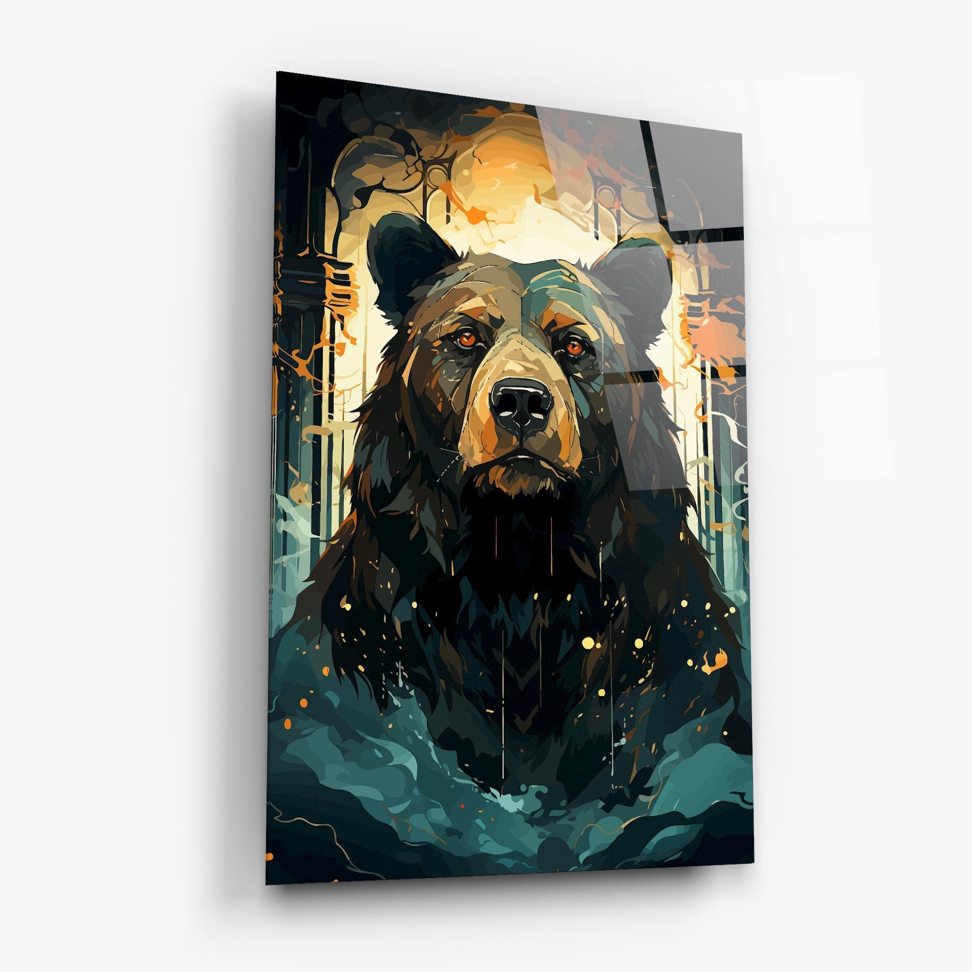 Tablou Sticla Brown Bear Art mockup 6
