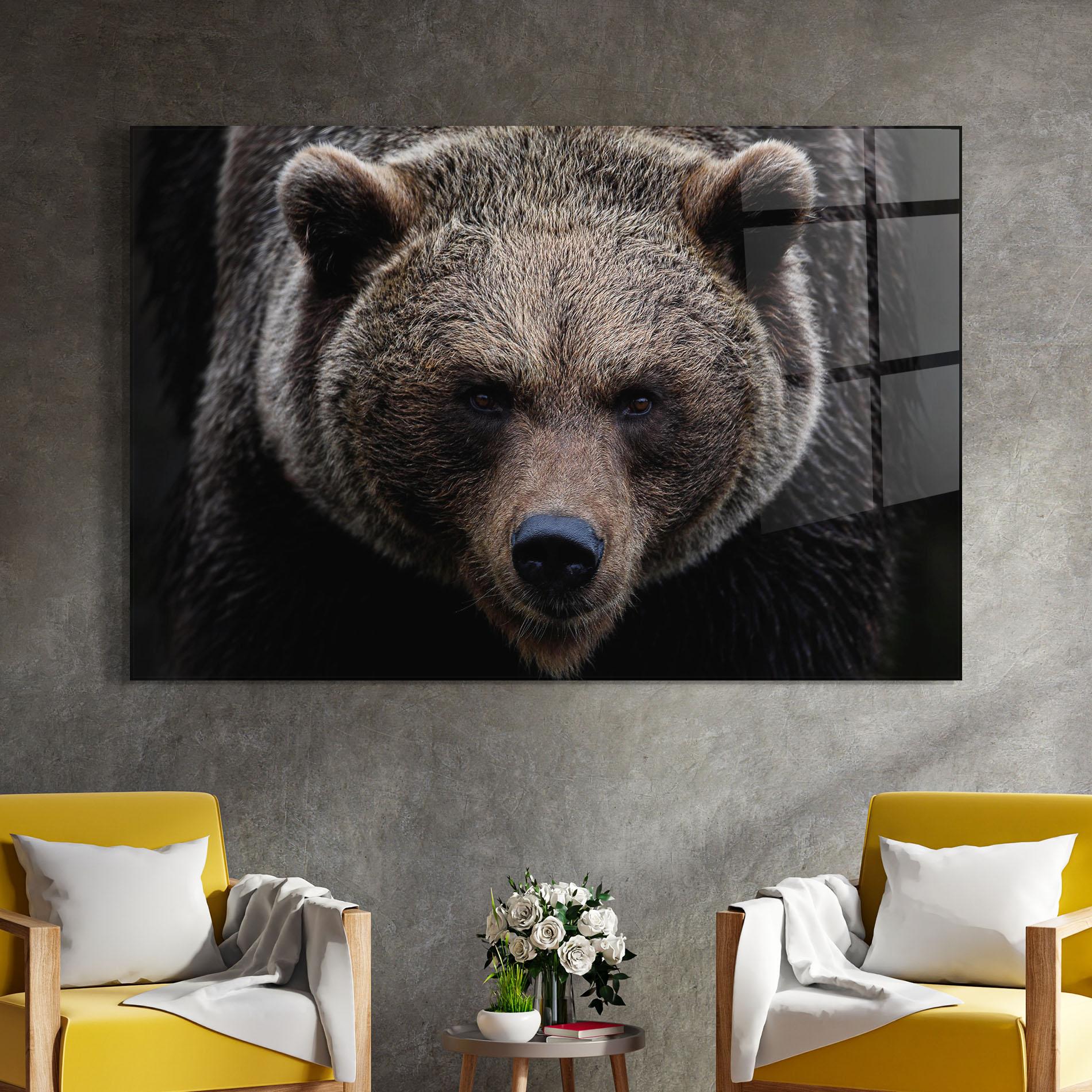 Tablou Sticla Brown Bear mockup 4