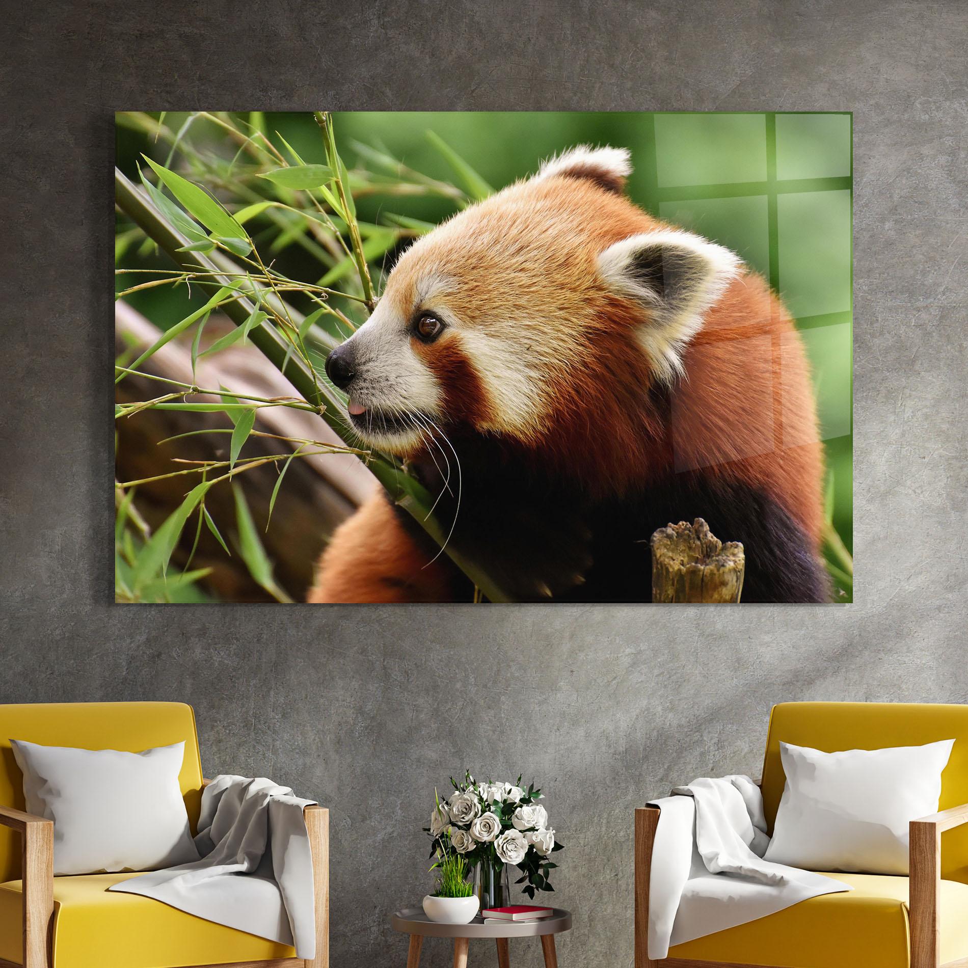 Tablou Sticla Cute Red Panda mockup 4