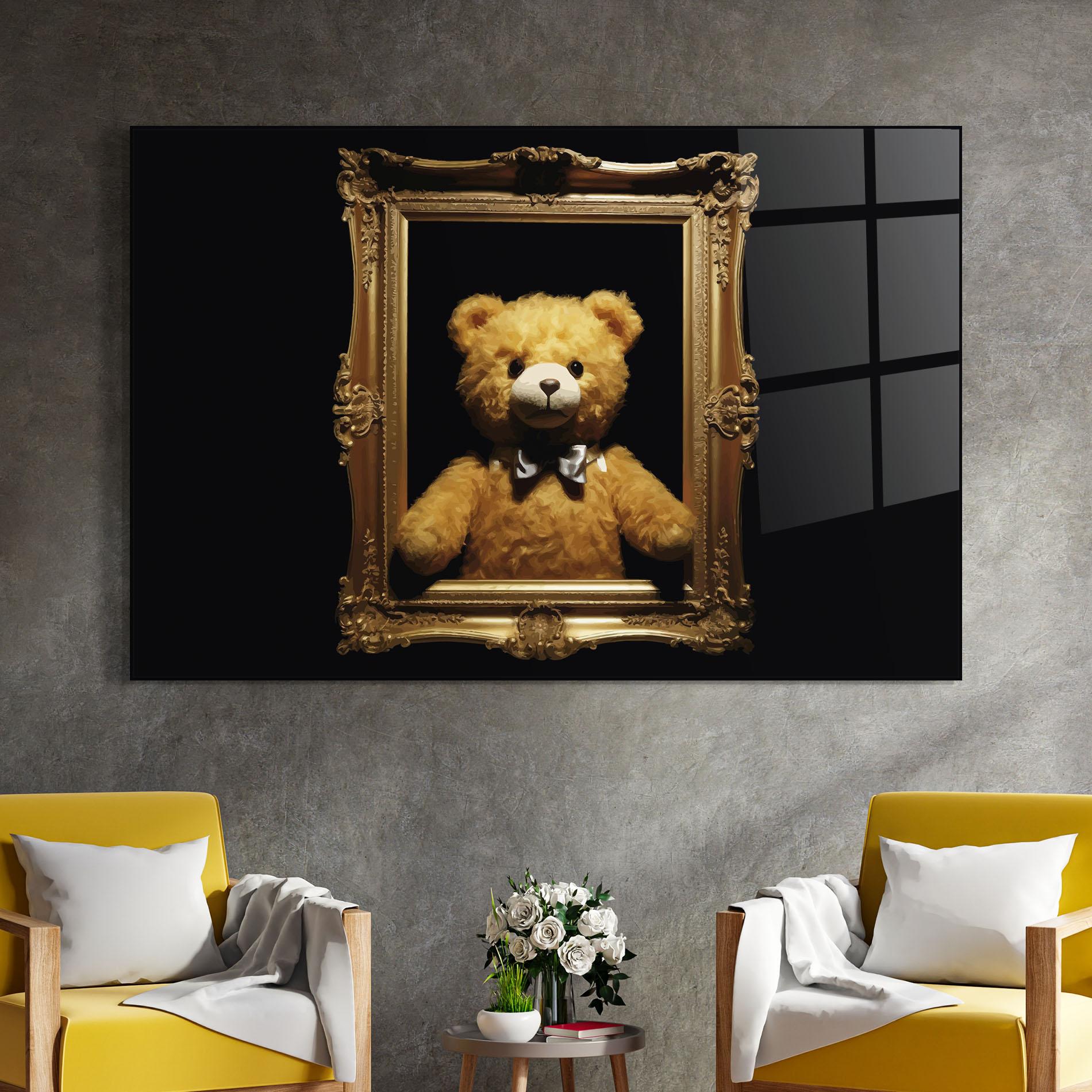 Tablou Sticla Frame Bear mockup 4
