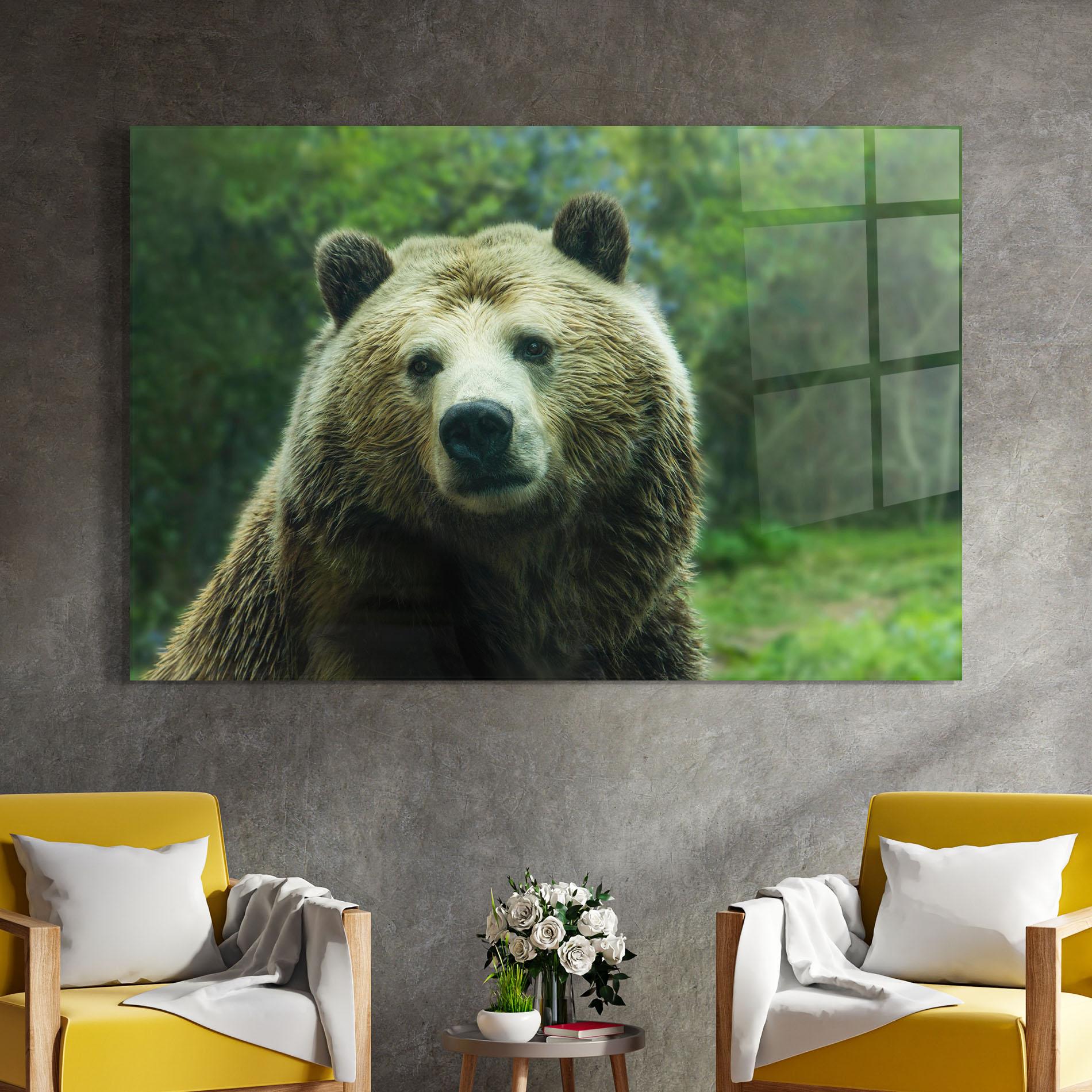 Tablou Sticla Green Bear mockup 4