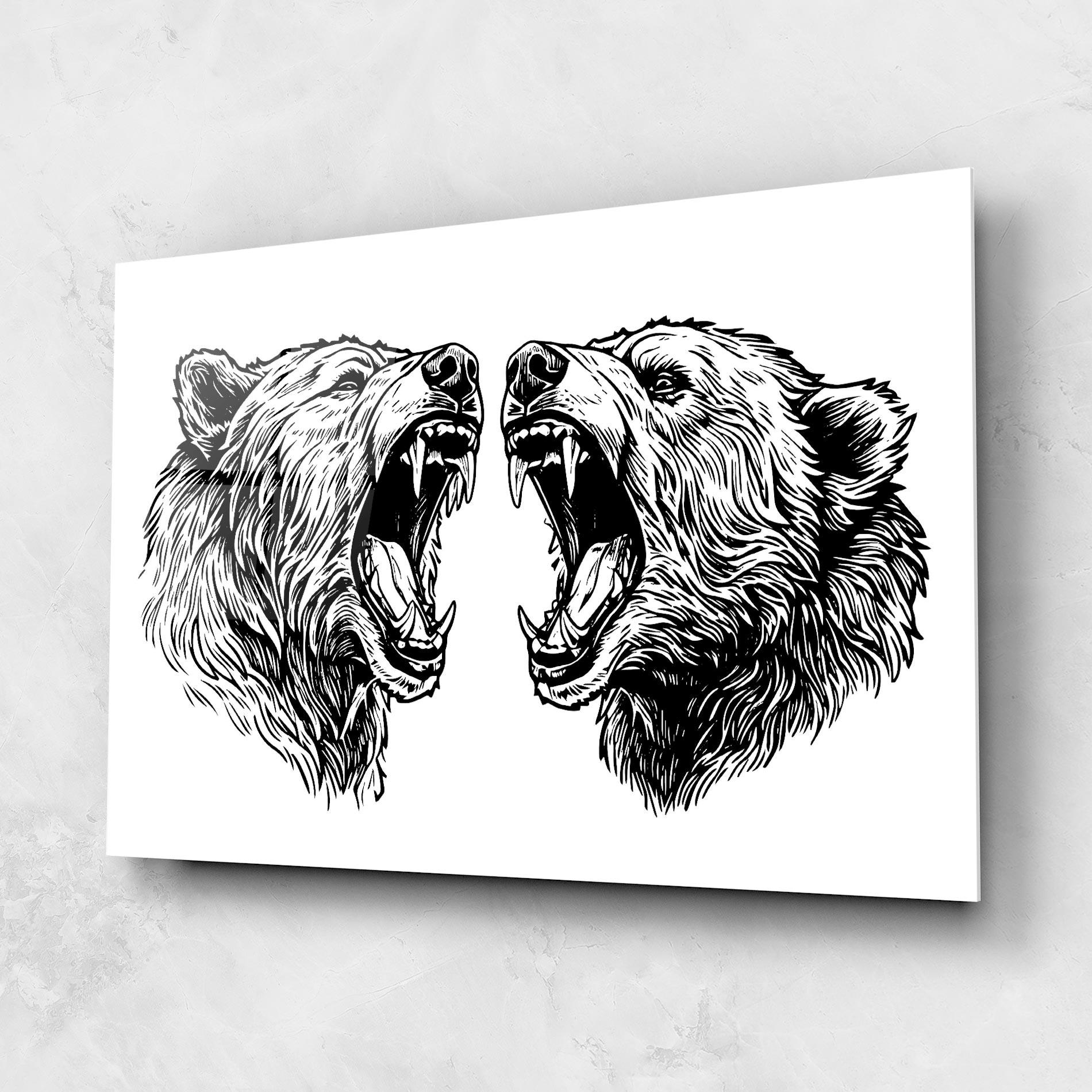 Tablou Sticla Bear Bite mockup 1