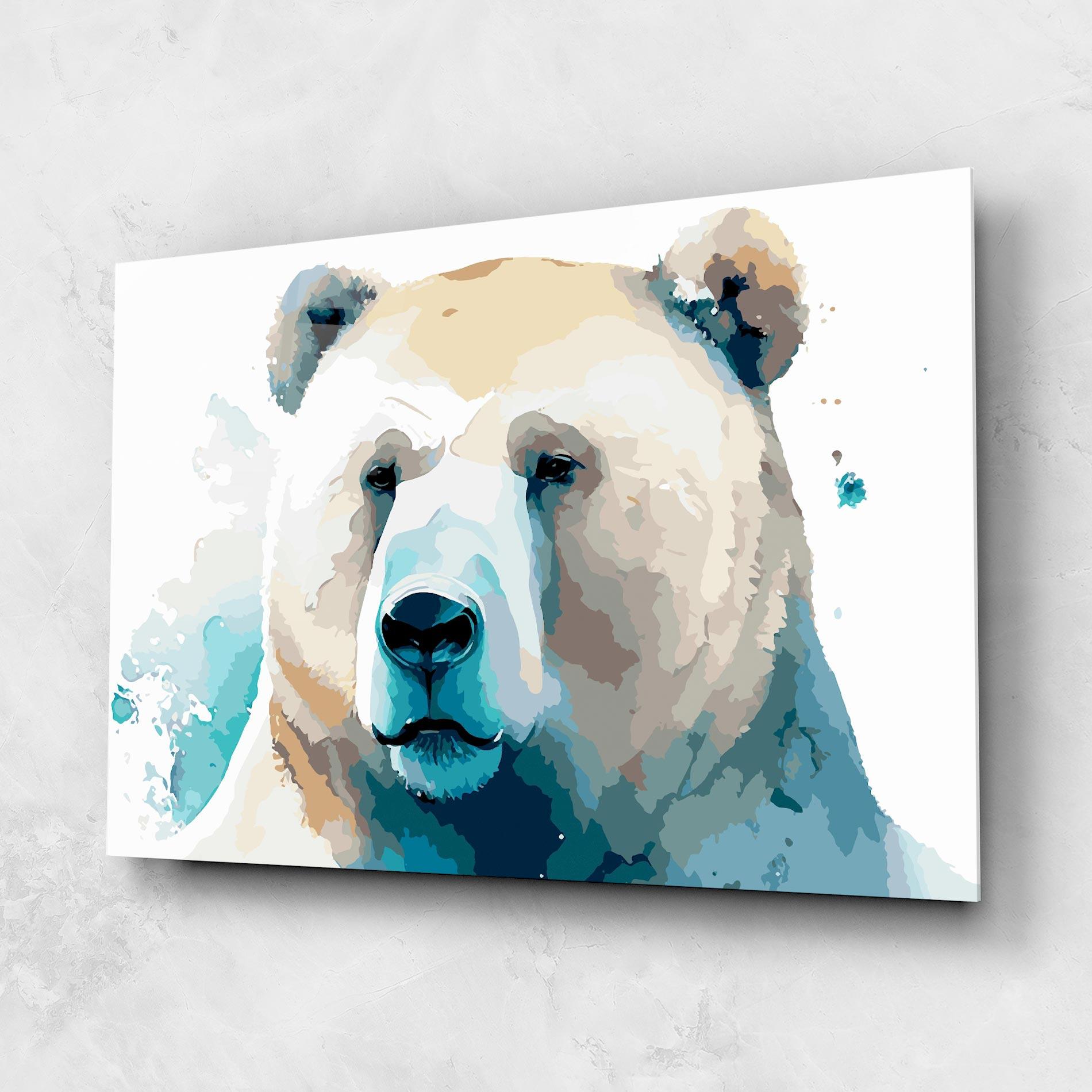 Tablou Sticla Big Watercolor Bear mockup 1