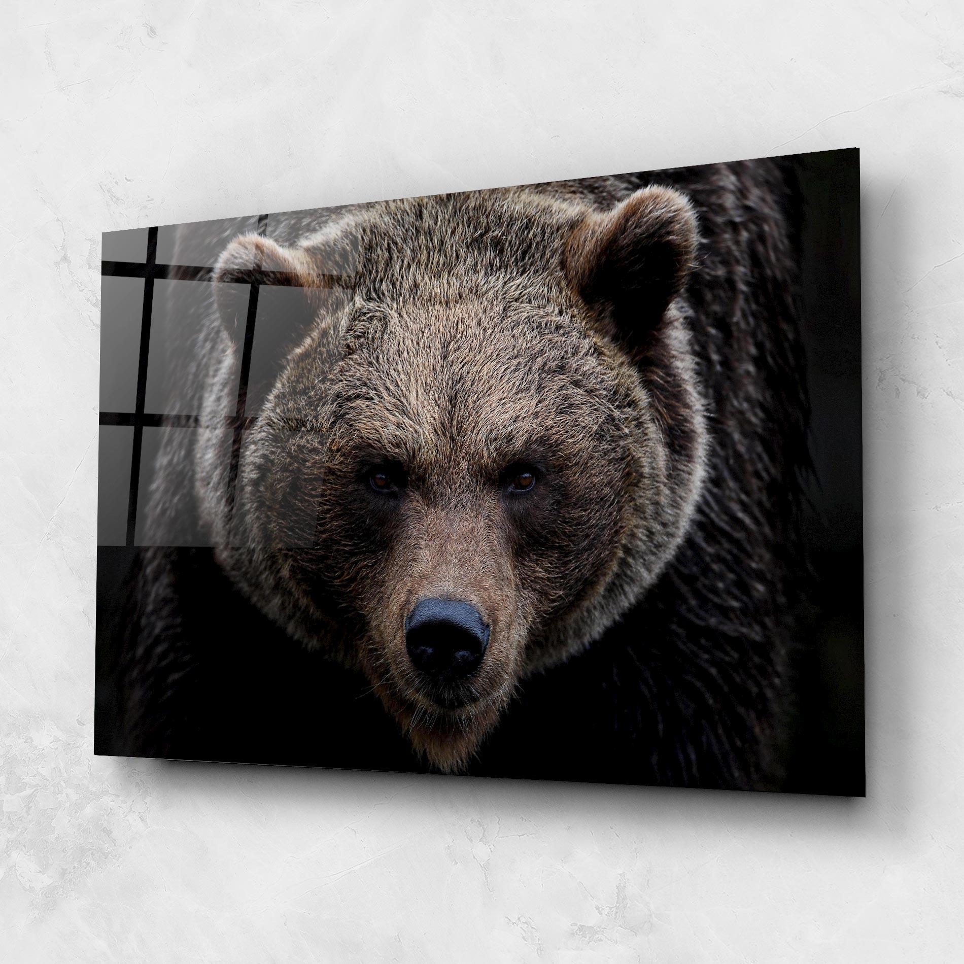 Tablou Sticla Brown Bear mockup 1