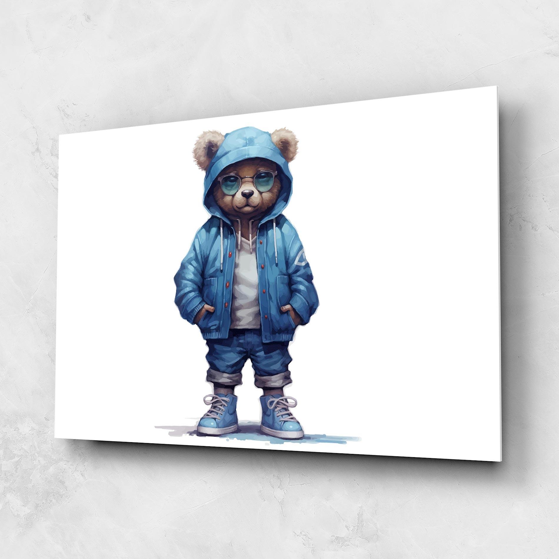 Tablou Sticla Cool Bear mockup 1