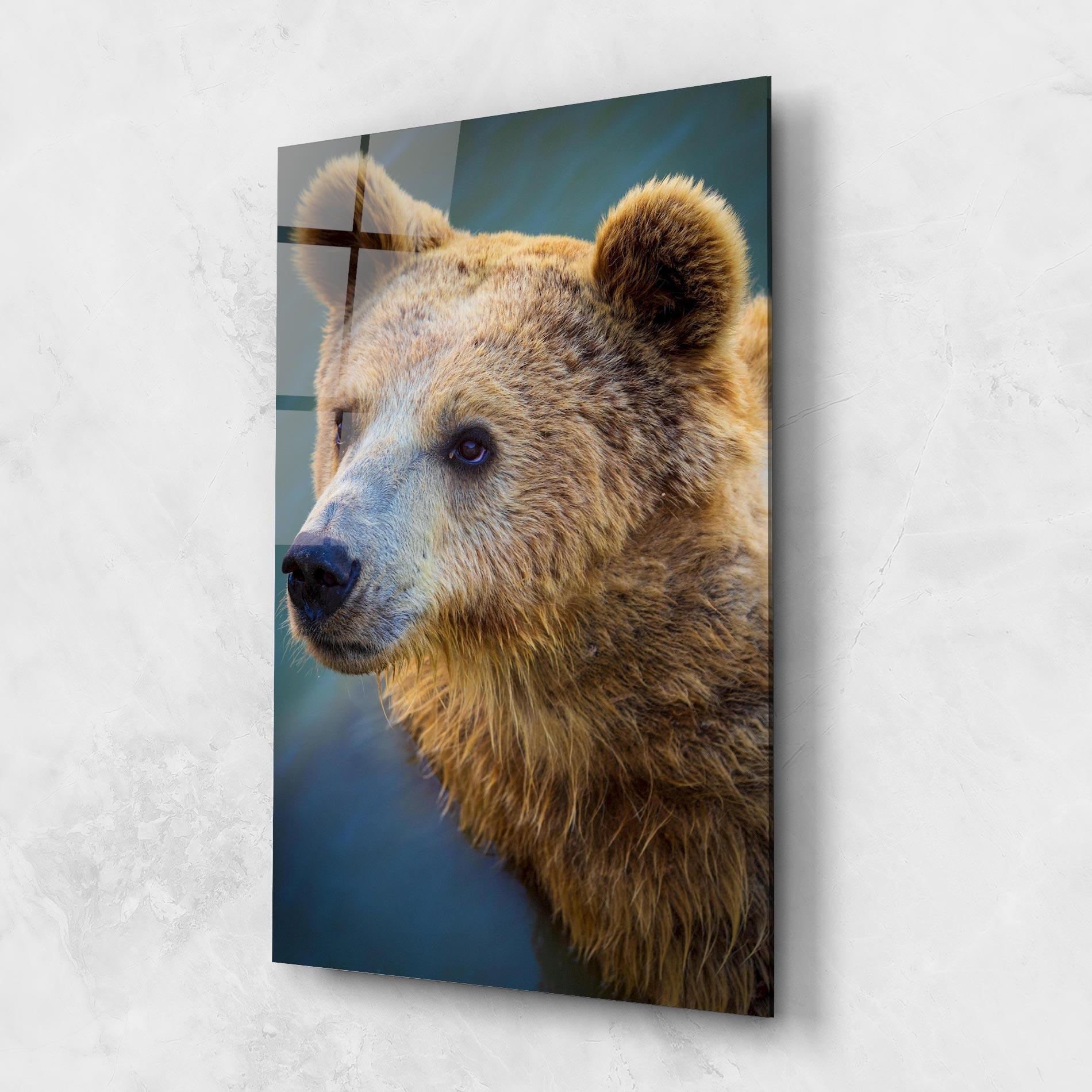 Tablou Sticla Bear Head mockup 1