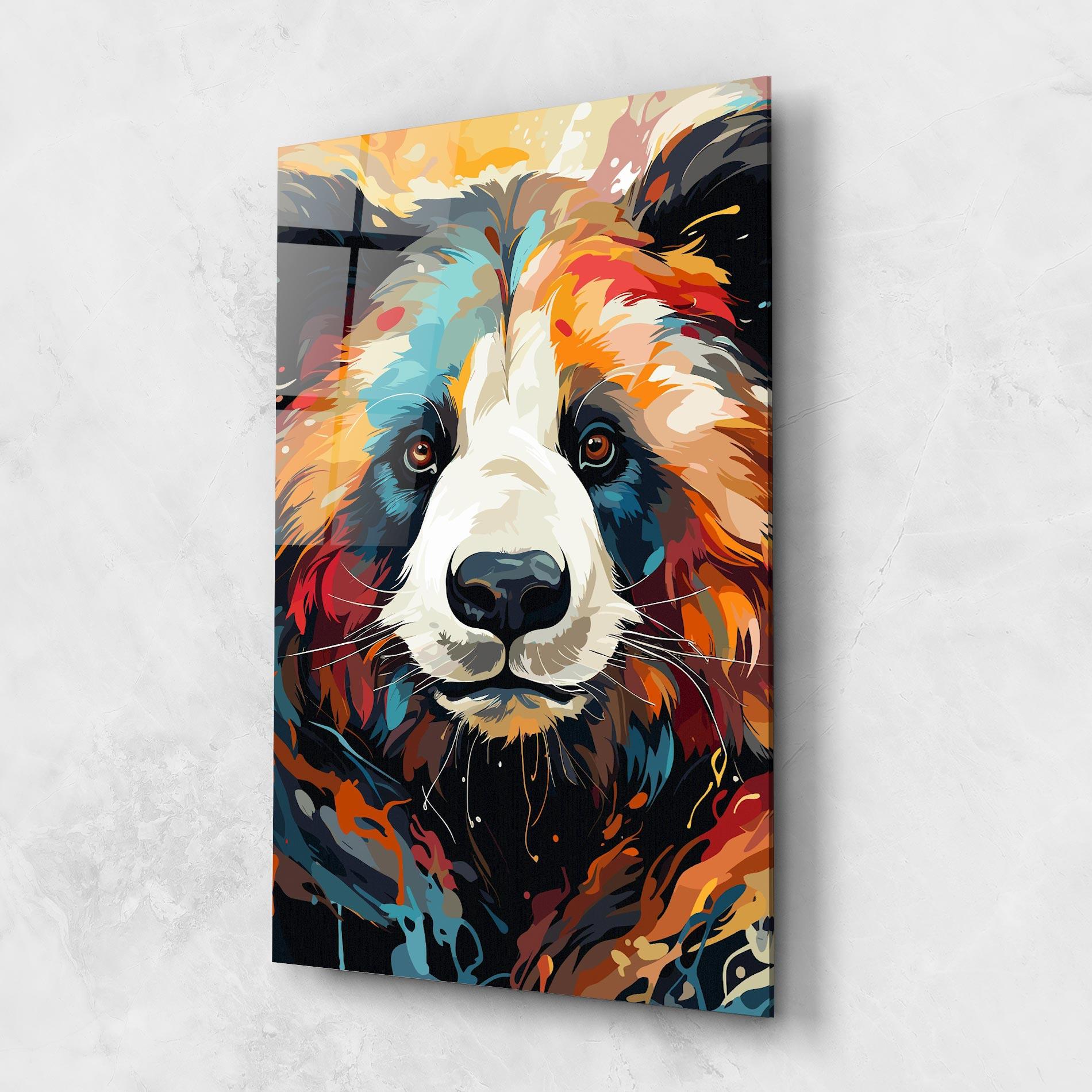 Tablou Sticla Cream Color Bear mockup 1