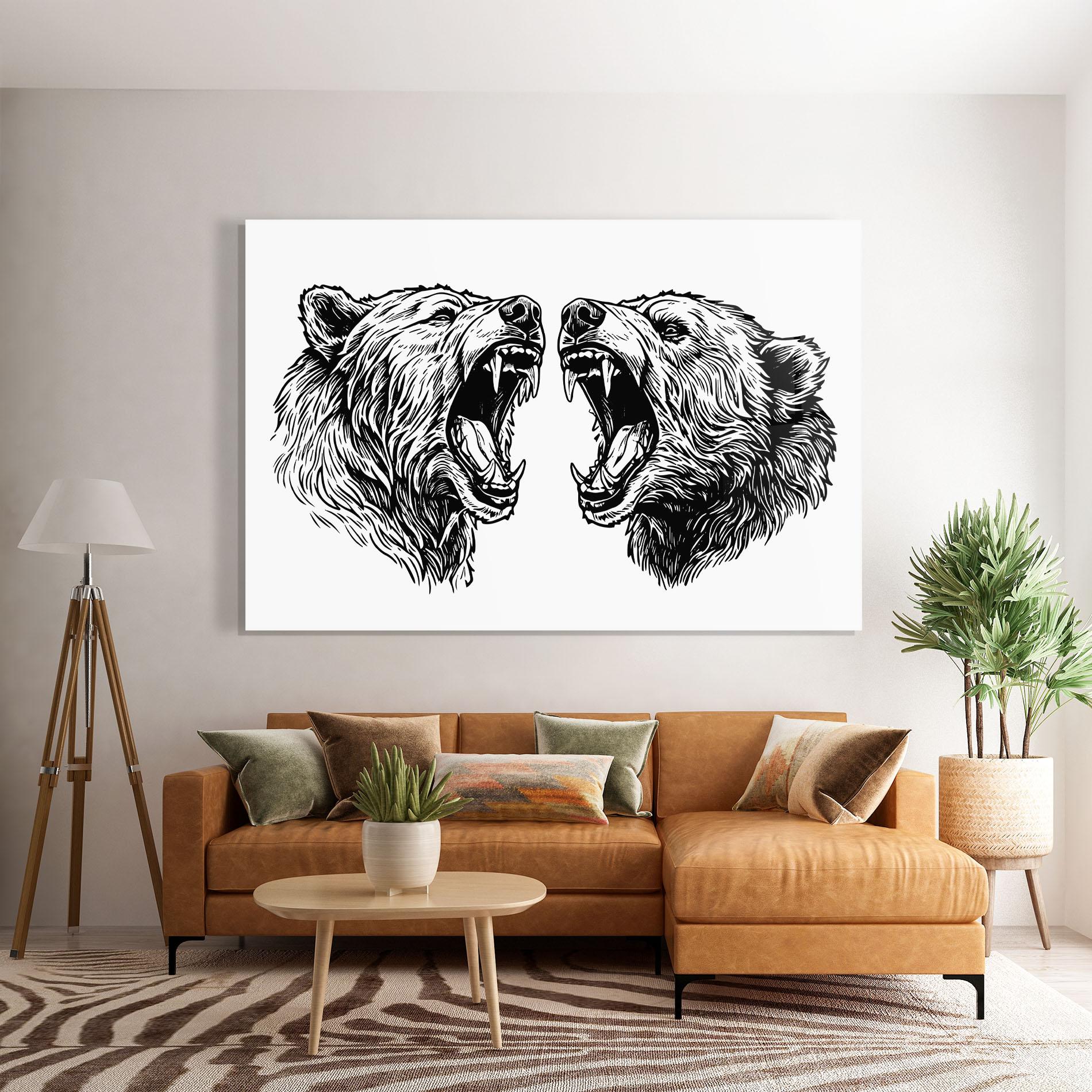 Tablou Sticla Bear Bite mockup 7