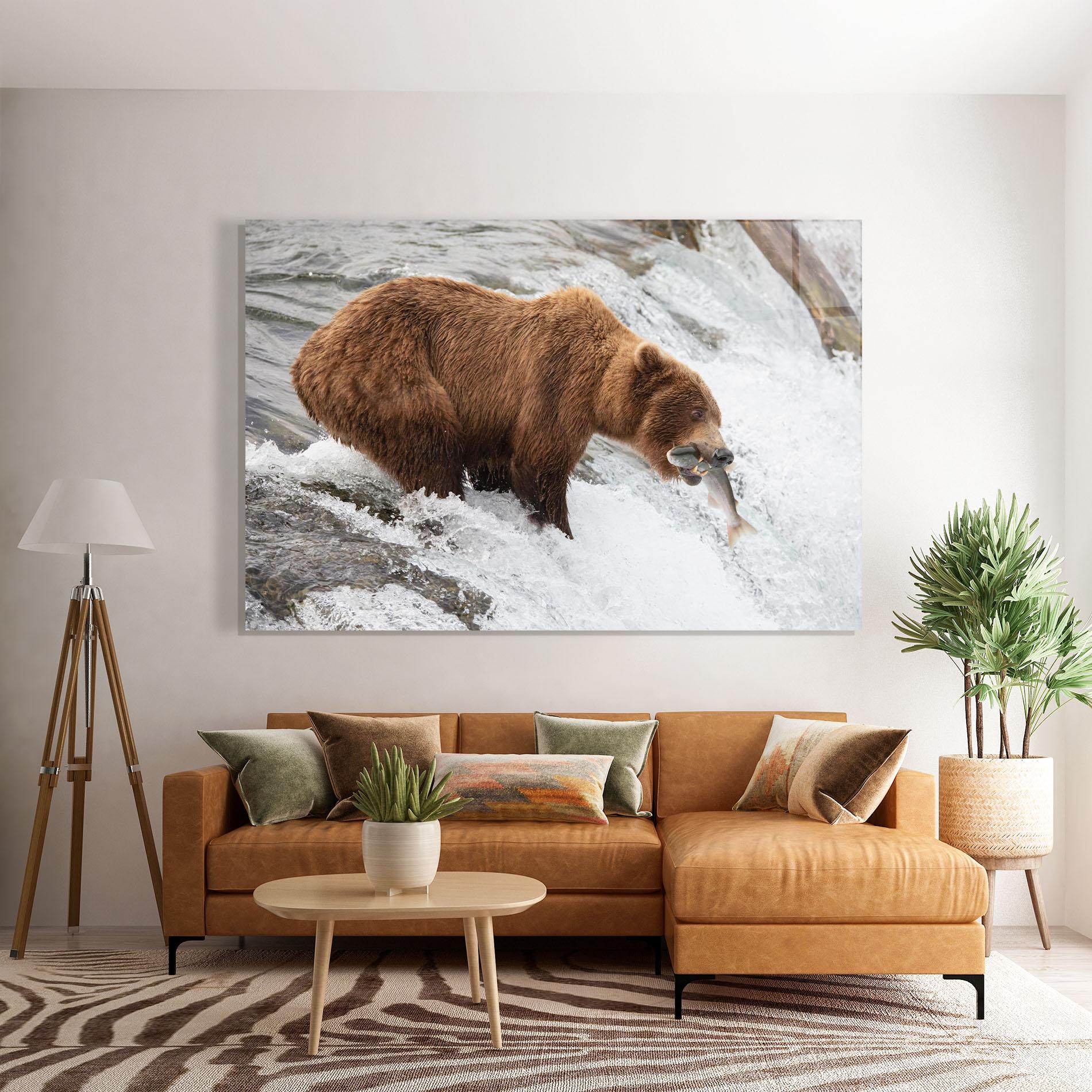 Tablou Sticla Bear Hunting mockup 7