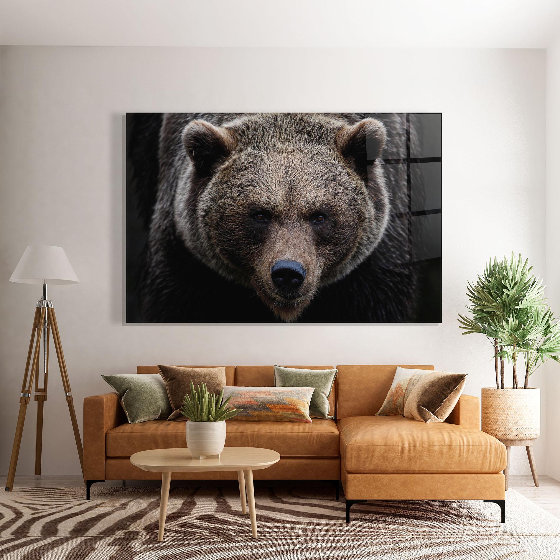 Tablou Sticla Brown Bear mockup 7