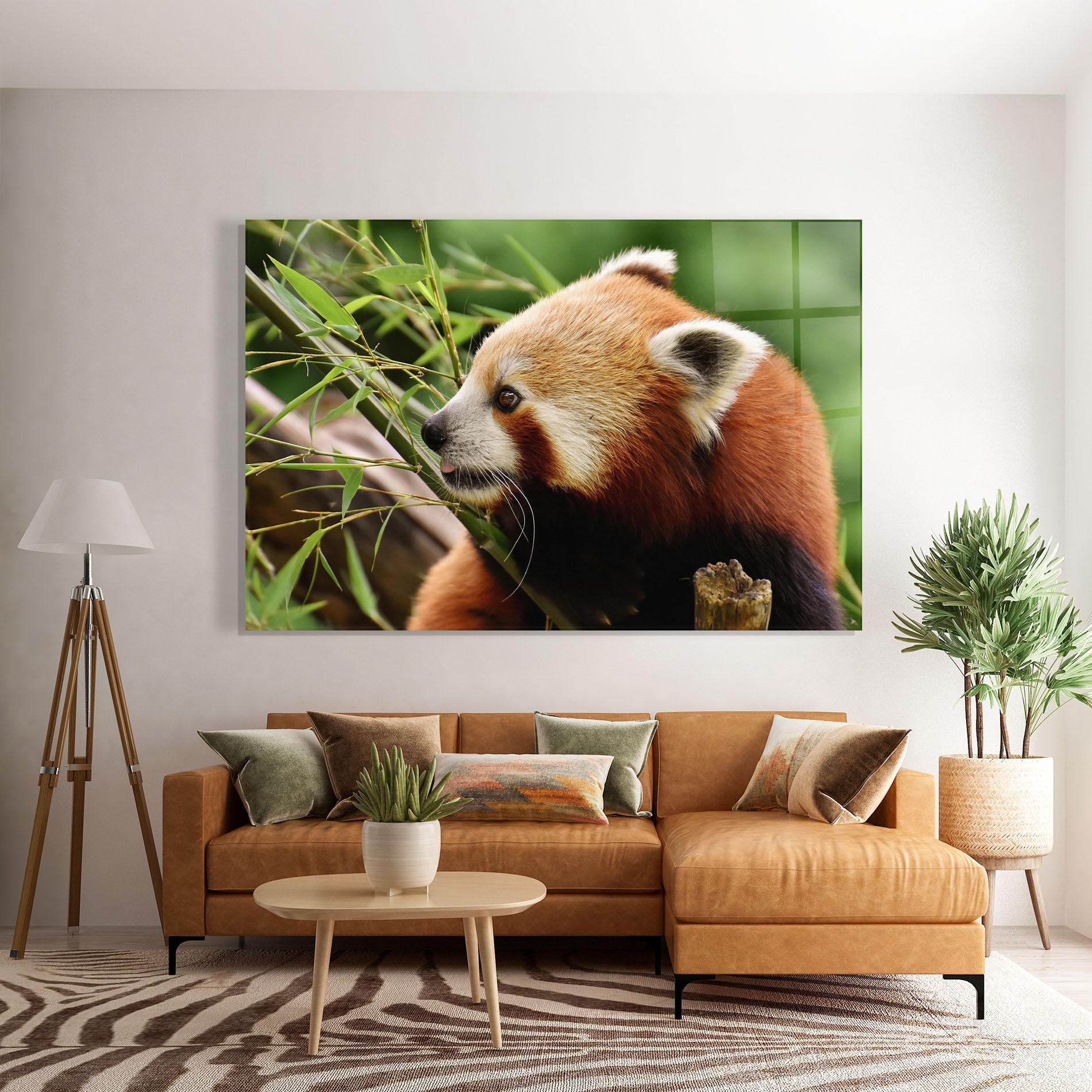 Tablou Sticla Cute Red Panda mockup 7