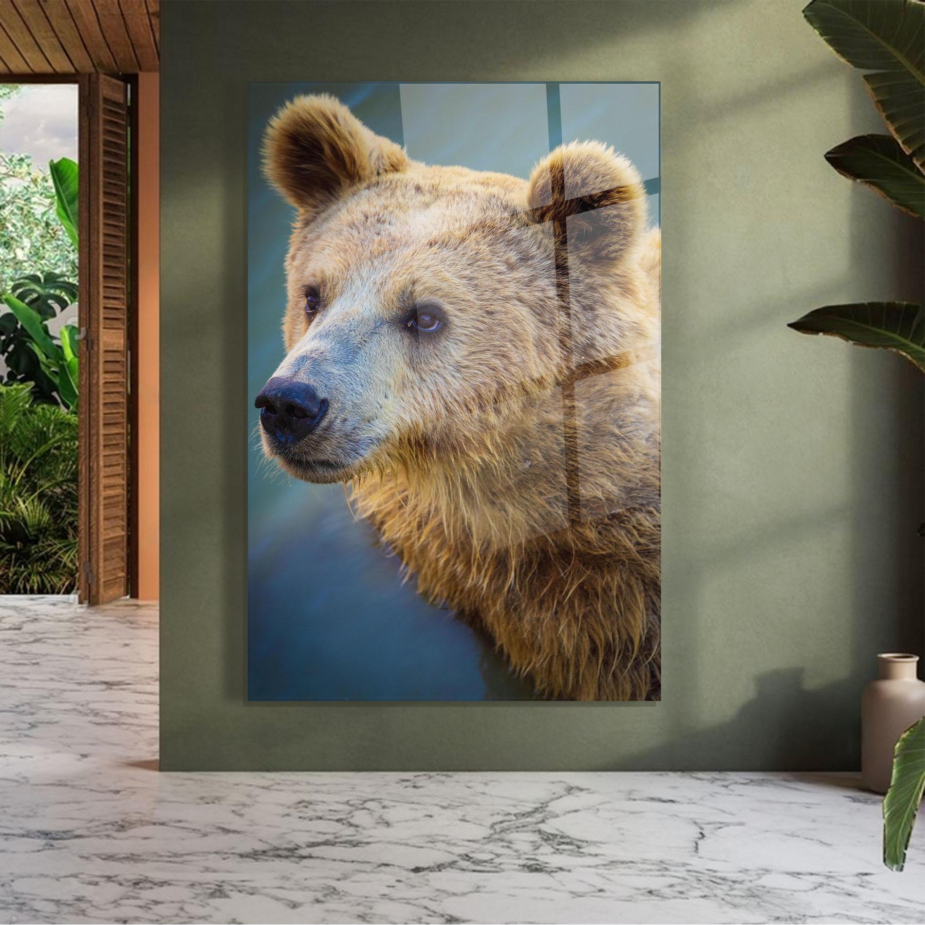 Tablou Sticla Bear Head mockup 7
