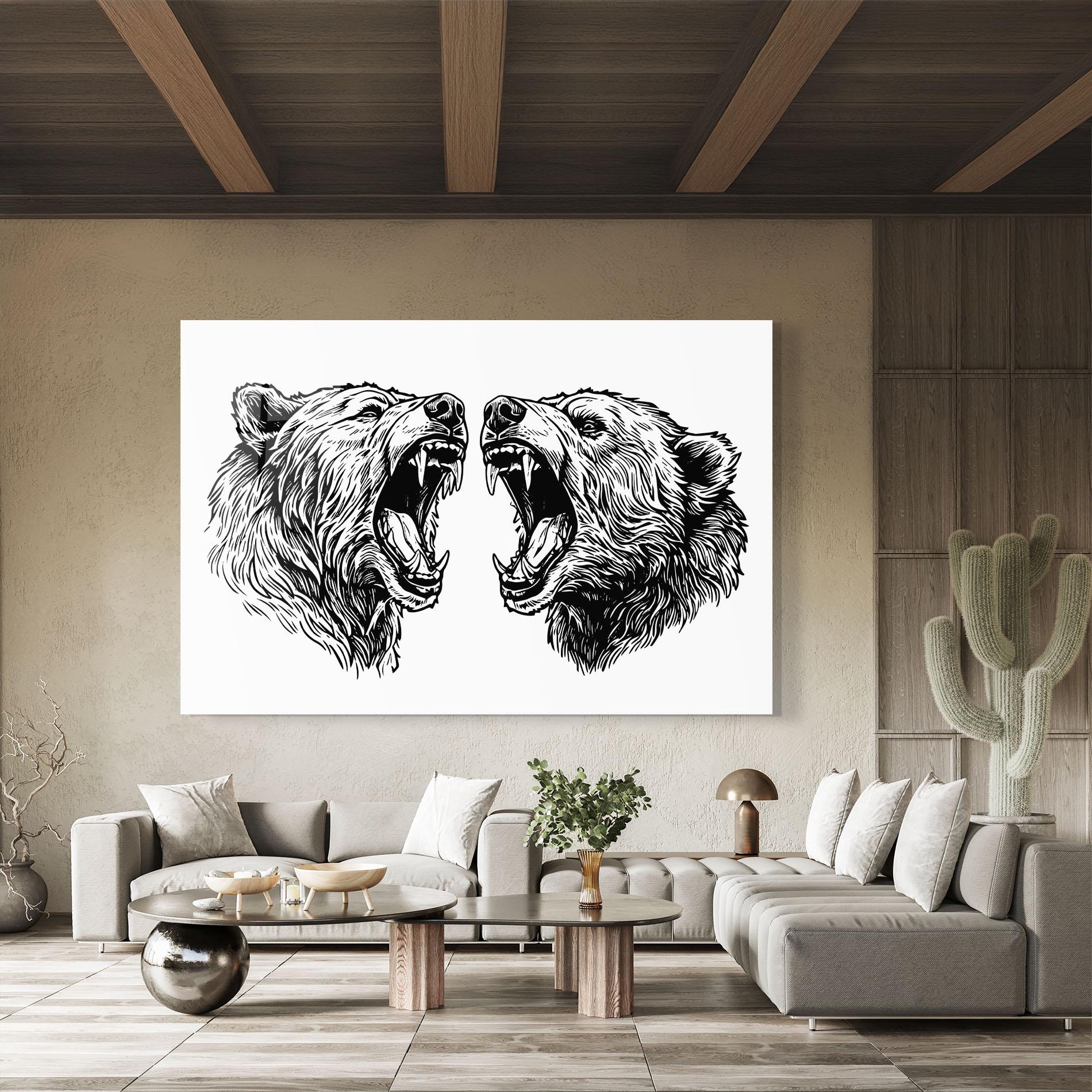 Tablou Sticla Bear Bite mockup 8