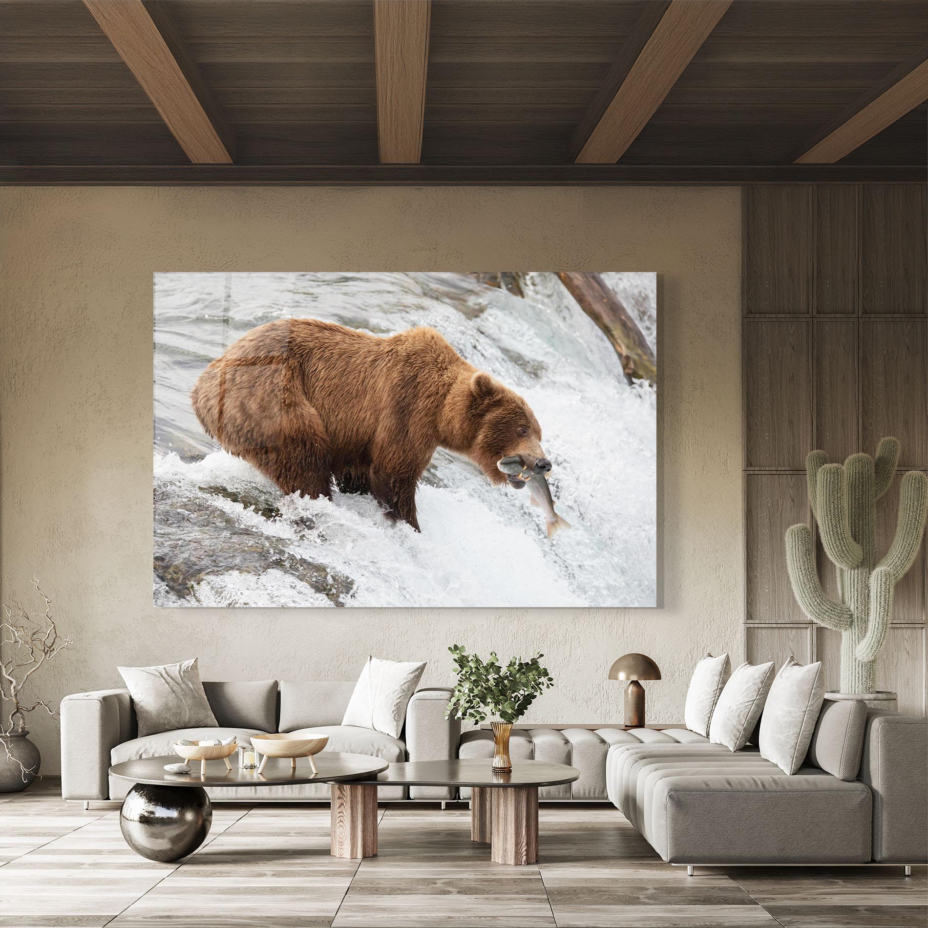 Tablou Sticla Bear Hunting mockup 8
