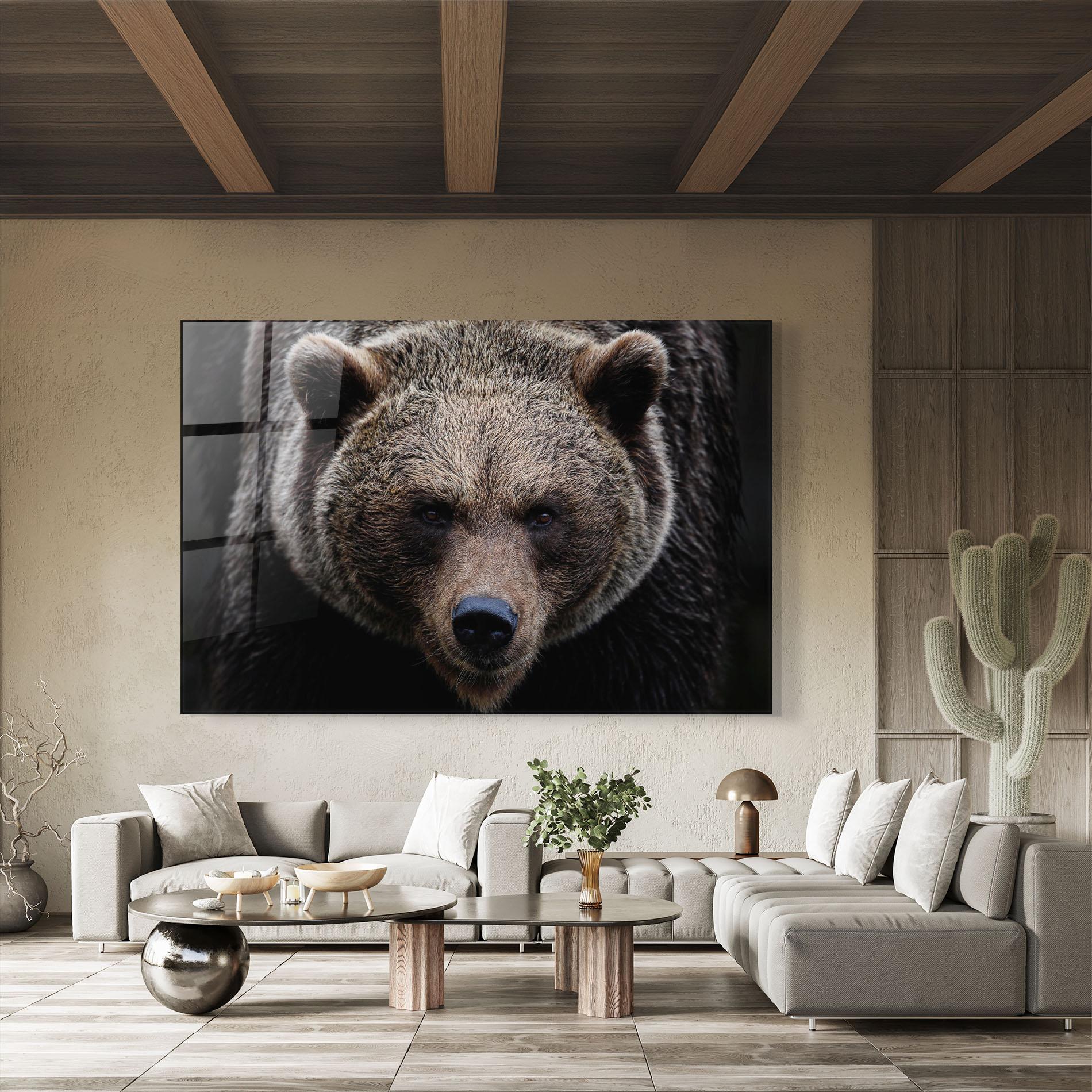 Tablou Sticla Brown Bear mockup 8