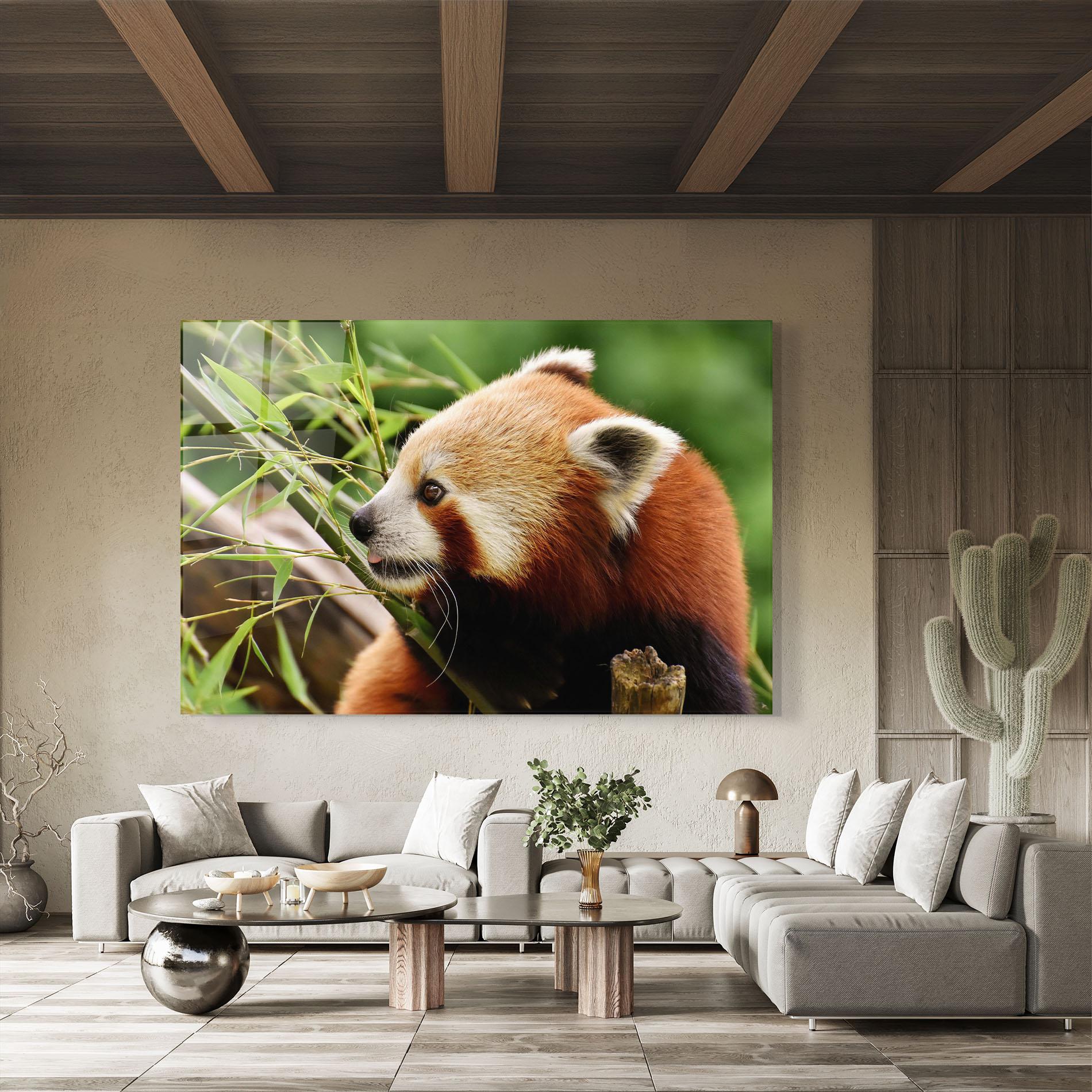 Tablou Sticla Cute Red Panda mockup 8