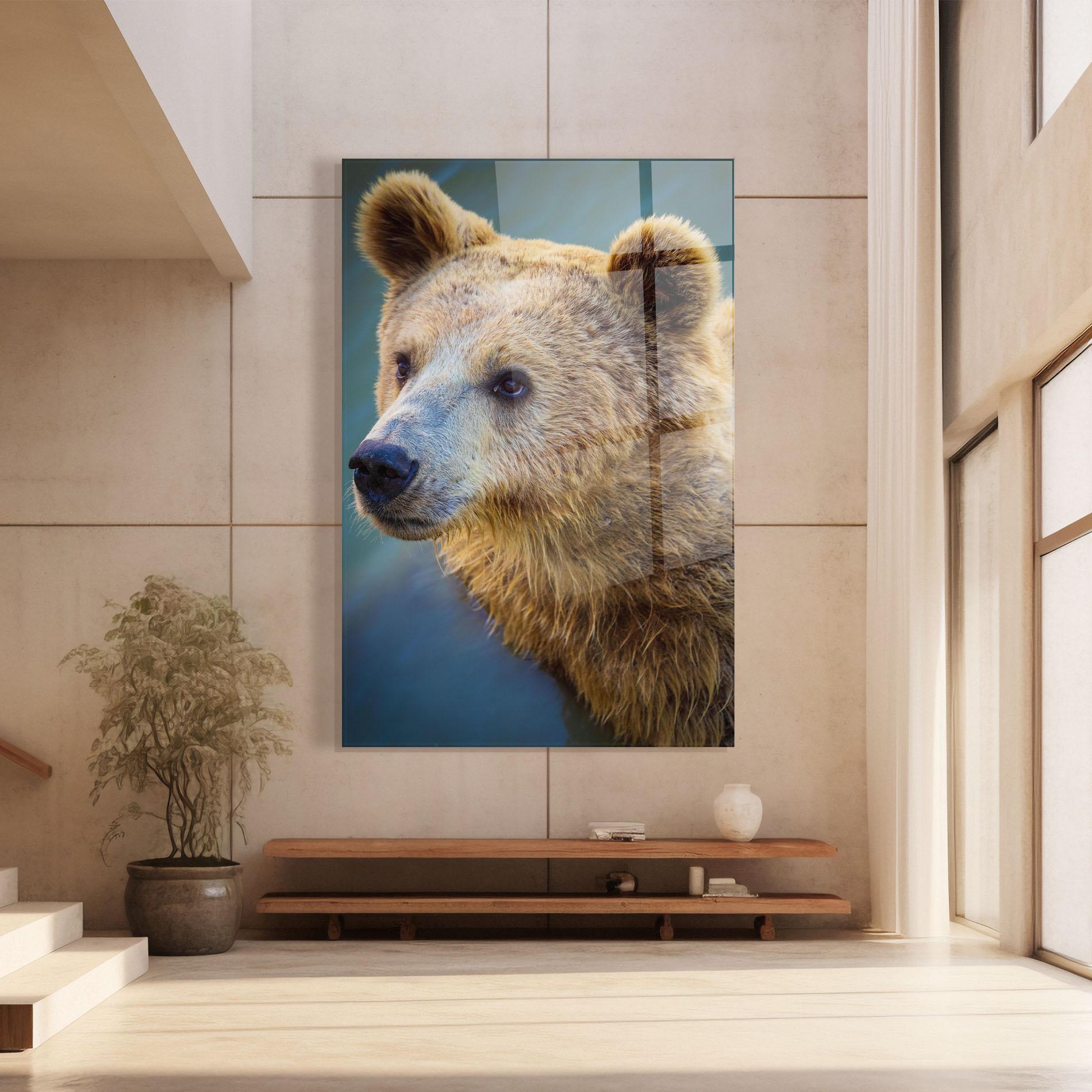 Tablou Sticla Bear Head mockup 8