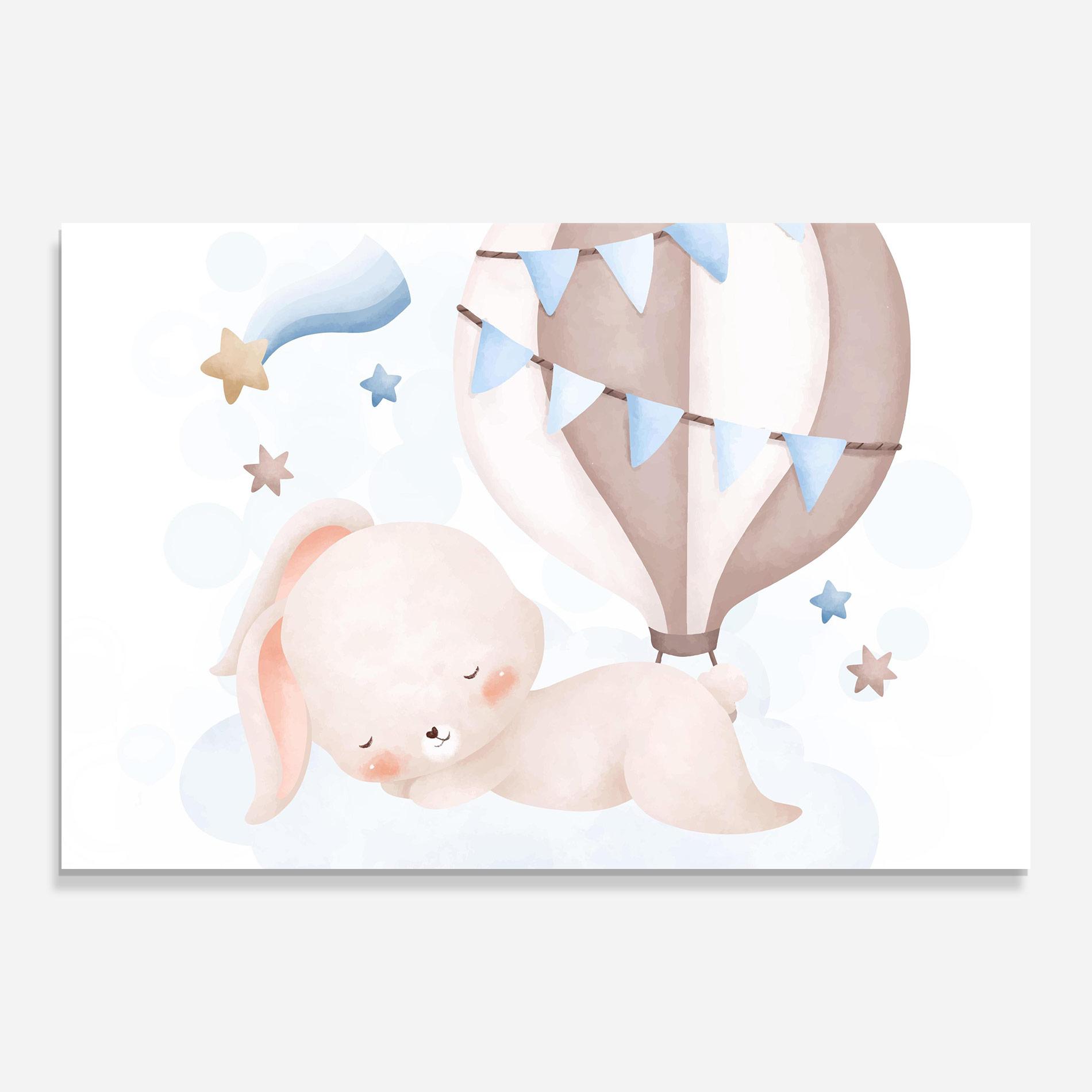 Tablou Sticla Bunny Cloud Sleep mockup 0