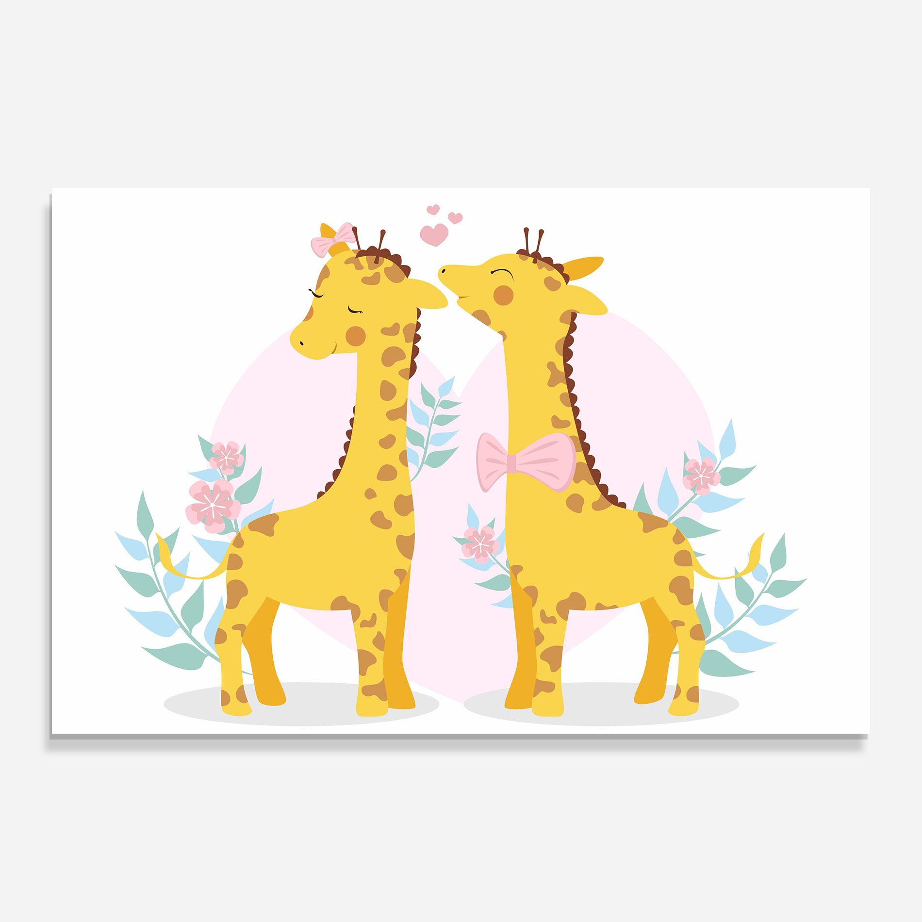Cute Giraffe Couple mockup 0