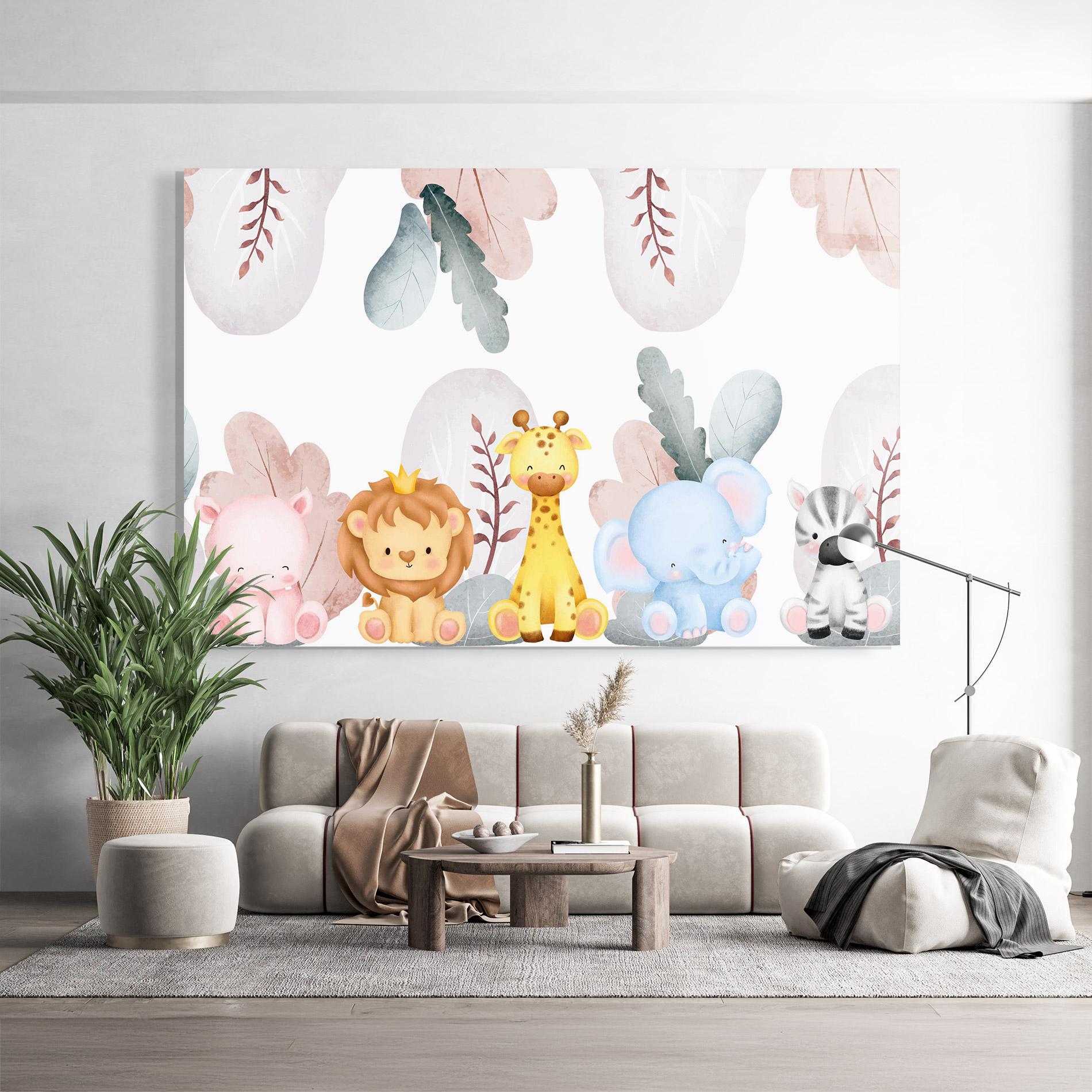 Tablou Sticla Baby Animals mockup 9