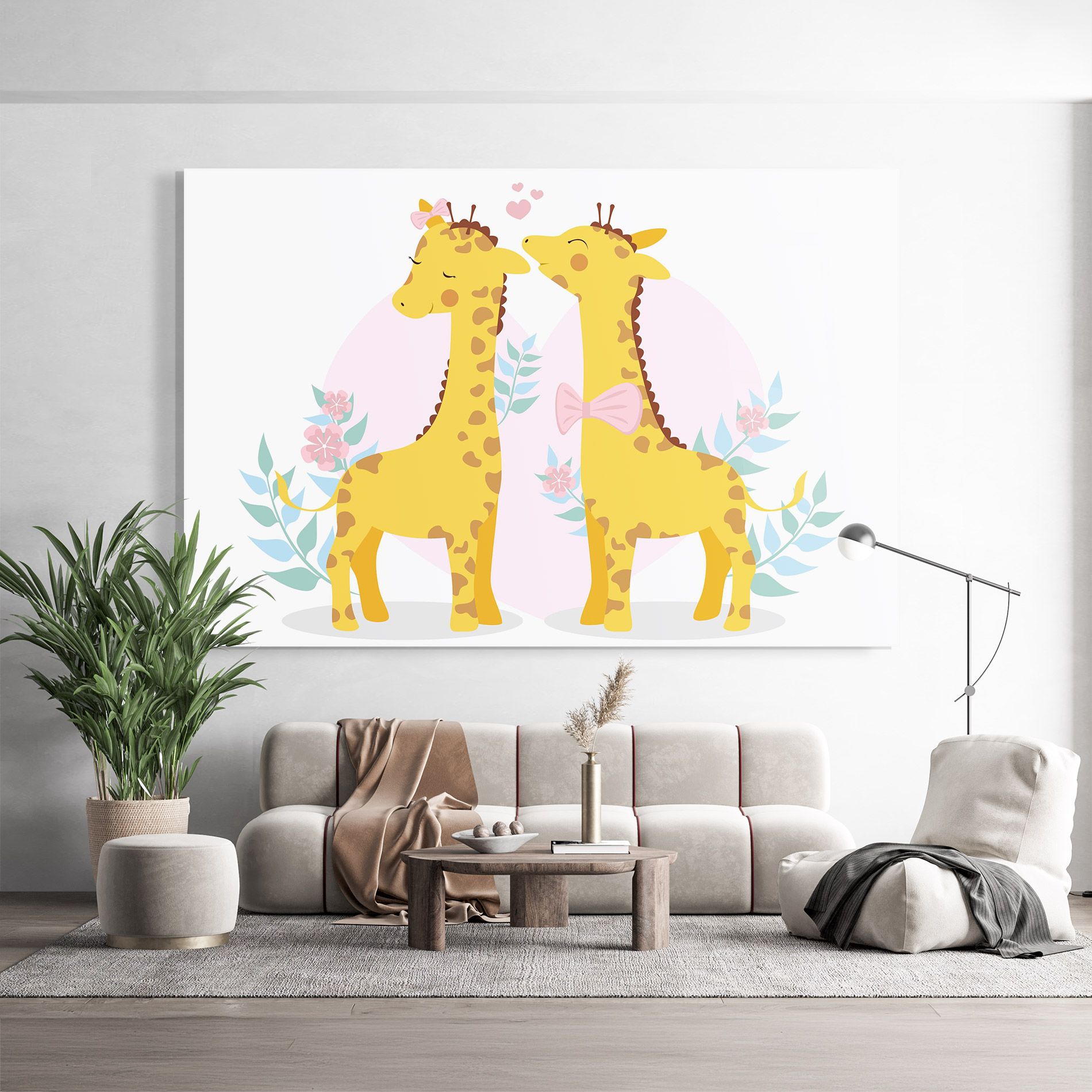Cute Giraffe Couple mockup 9
