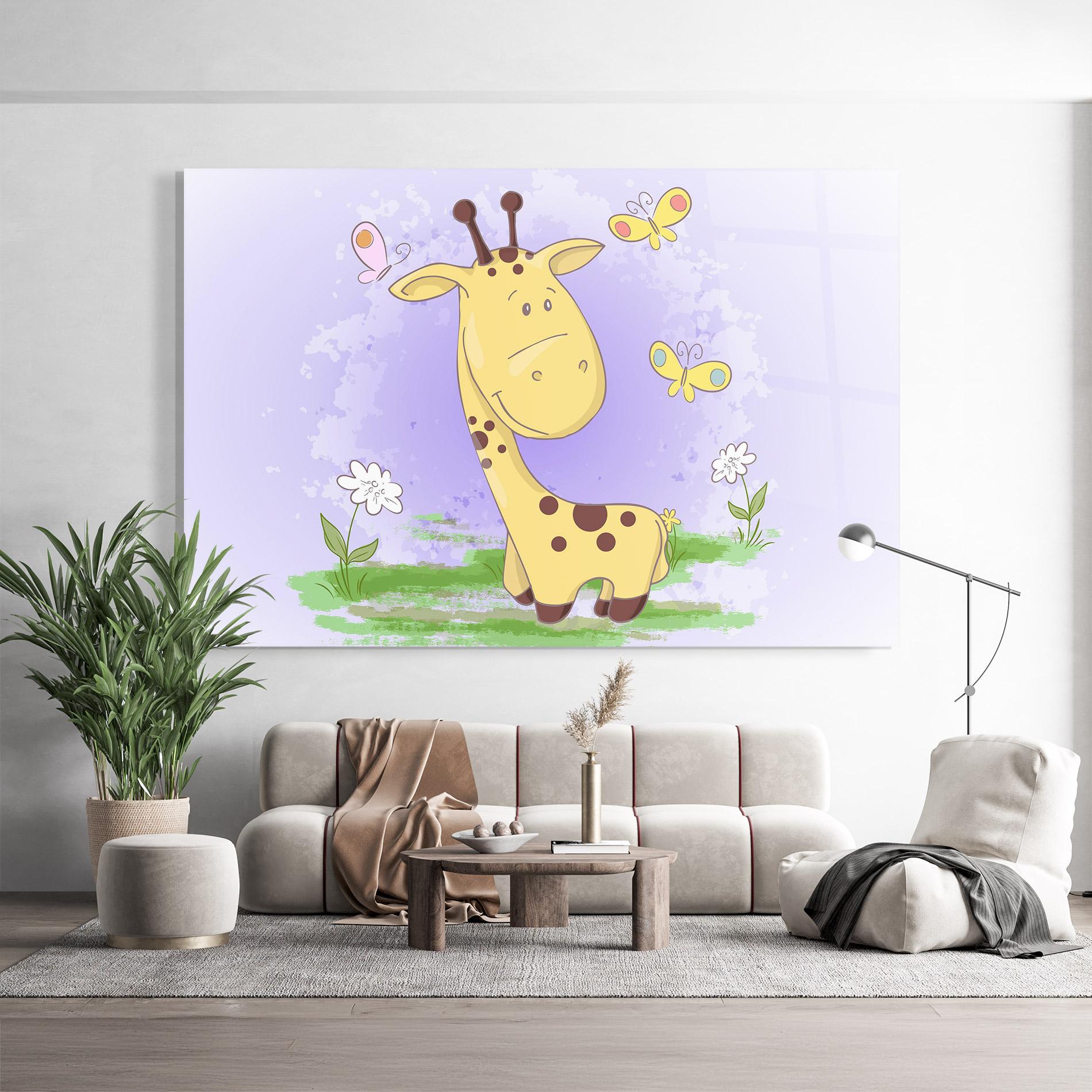 Tablou Sticla Cute Giraffe mockup 9