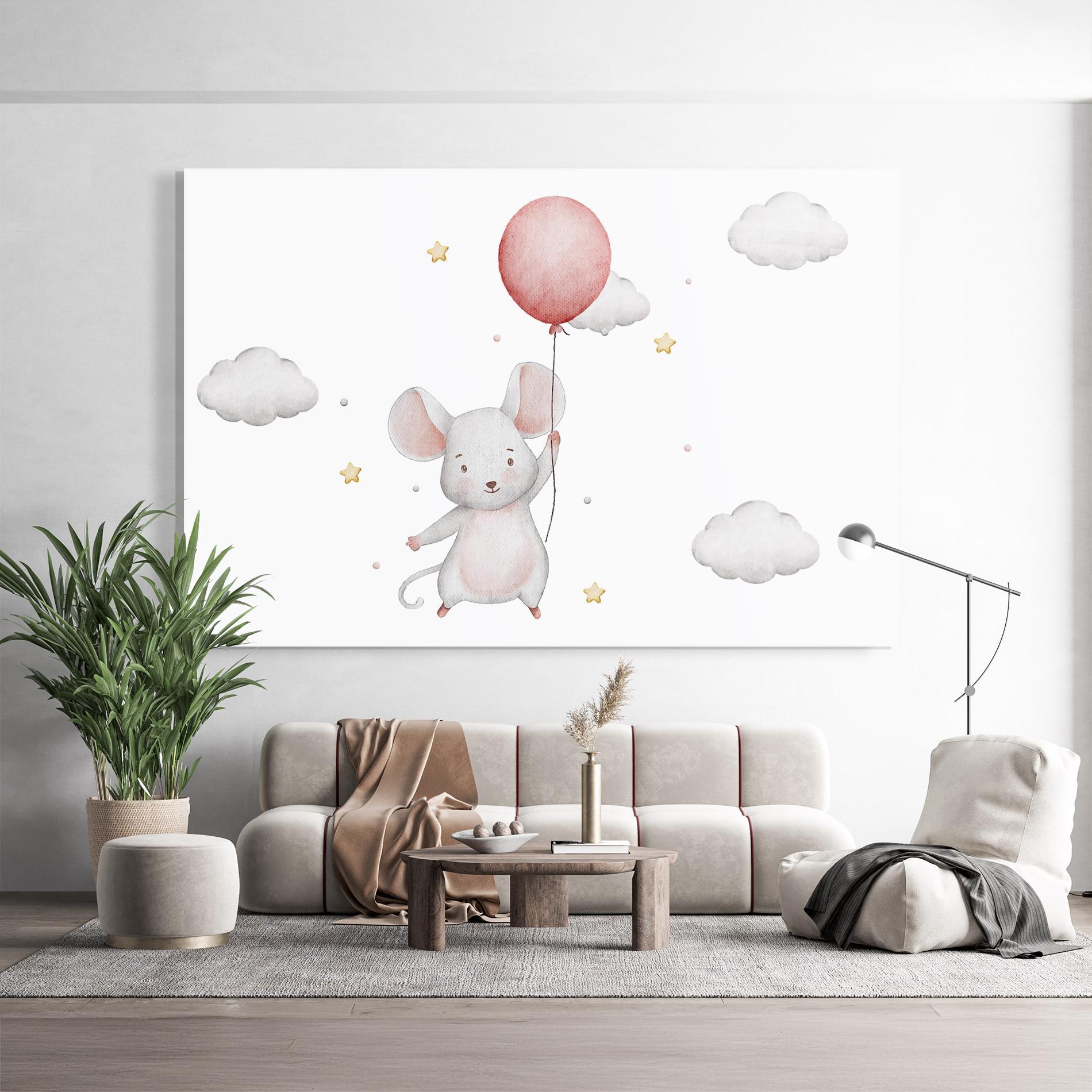 Tablou Sticla Mouse Balloon mockup 9