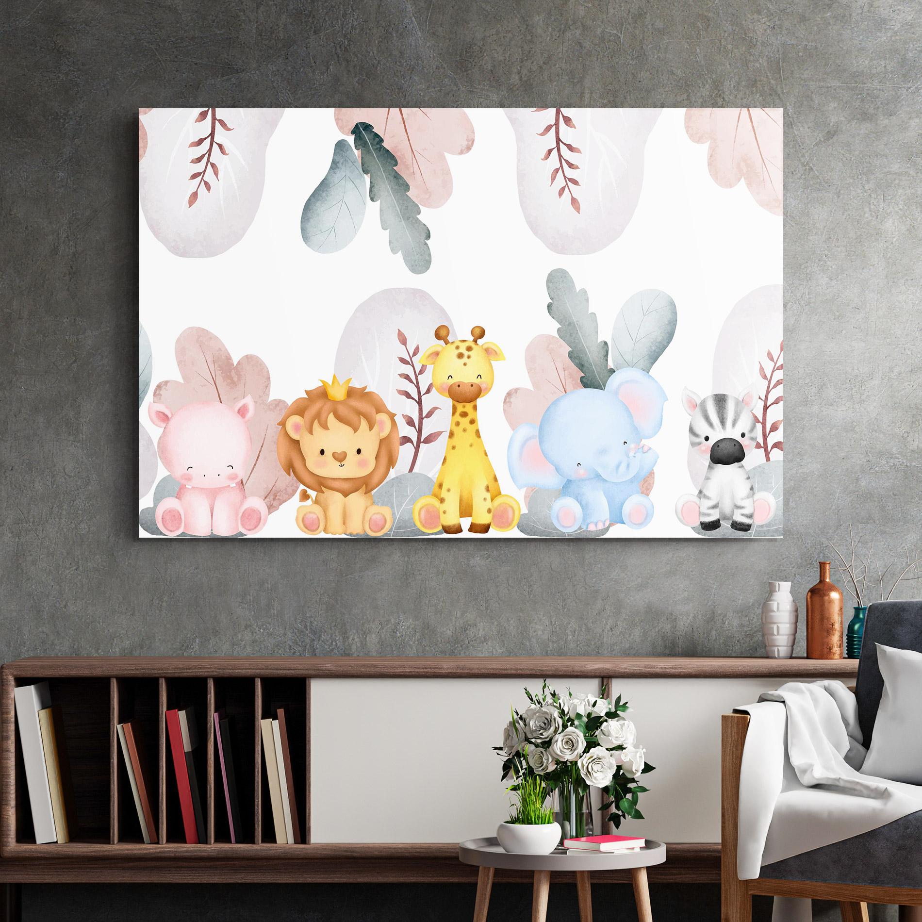 Tablou Sticla Baby Animals mockup 2